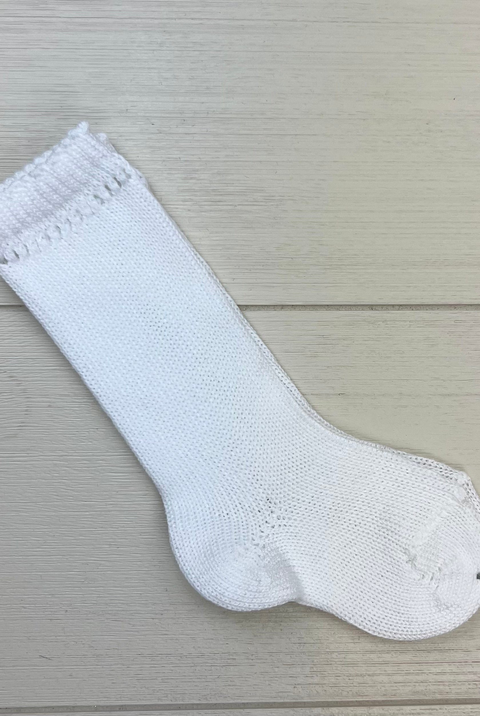 Condor Socks White Perle Knee High Socks