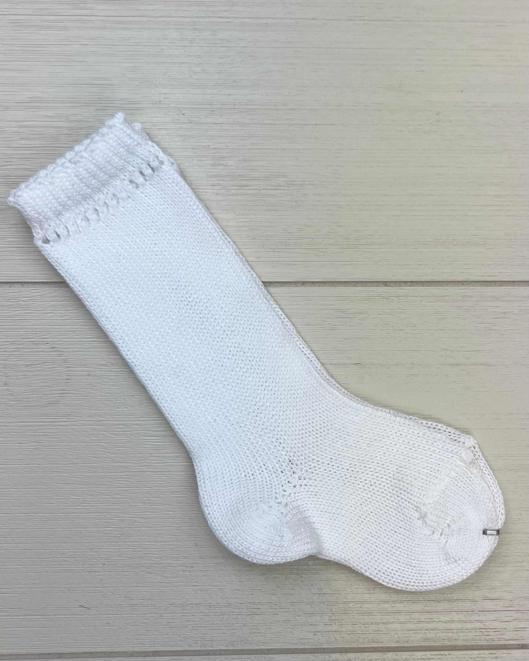 Condor Socks White Perle Knee High Socks