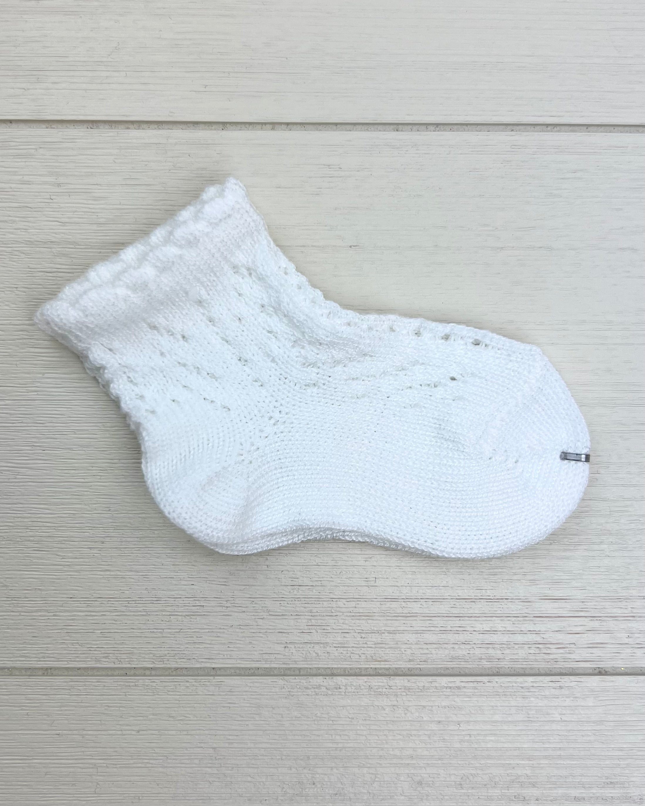 Condor Socks White Perle Openwork Socks