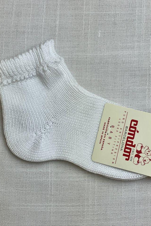 Condor Socks White Perle Short Socks