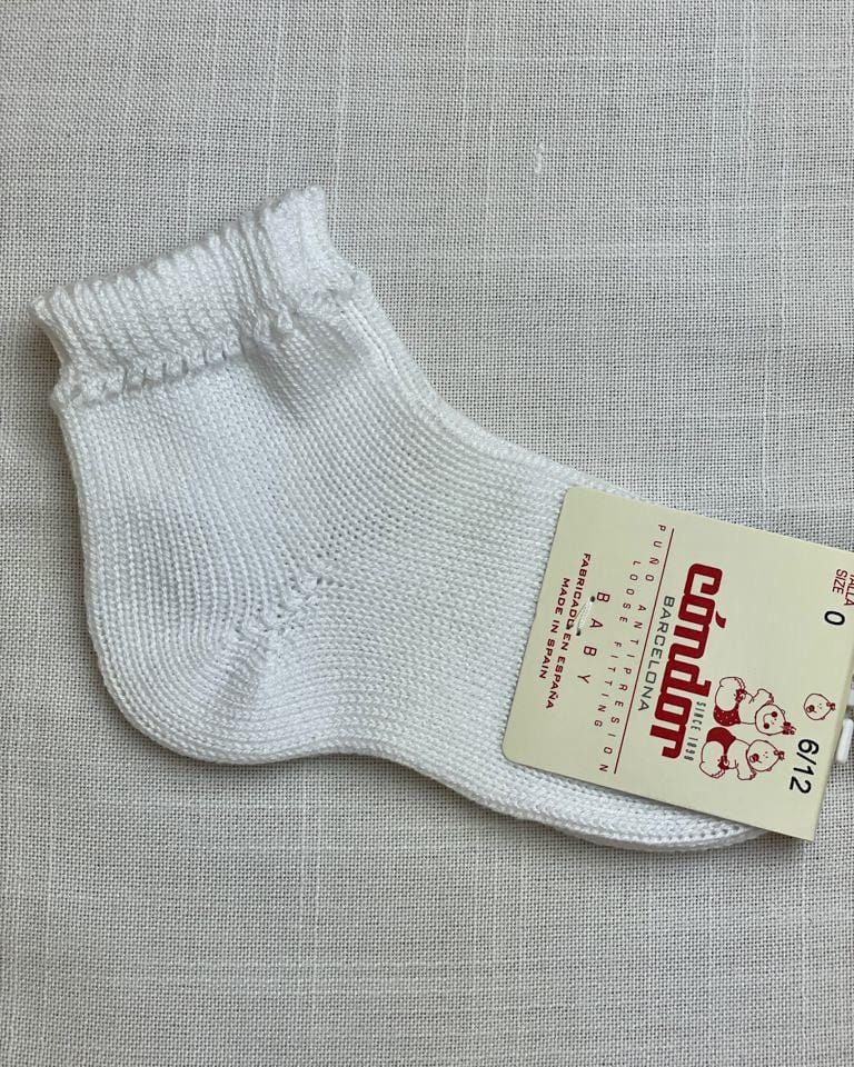 Condor Socks White Perle Short Socks