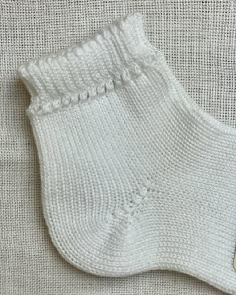 Condor Socks White Perle Short Socks