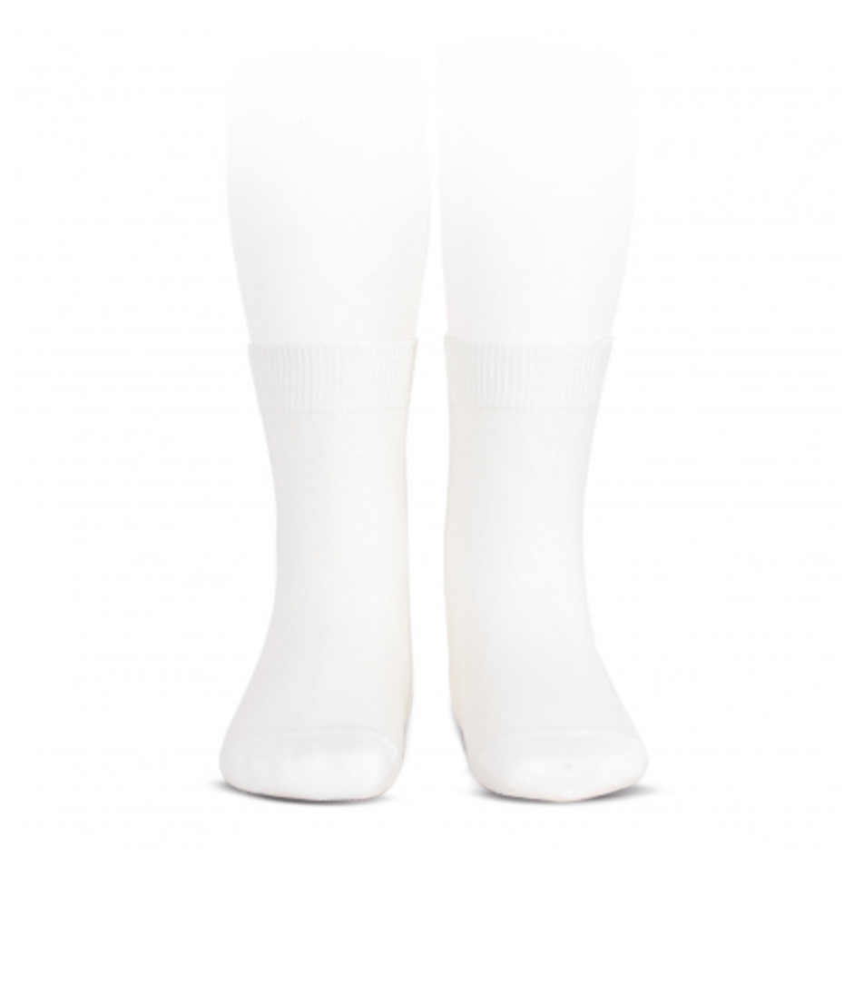 Condor Socks White Plain Stitch Short Socks