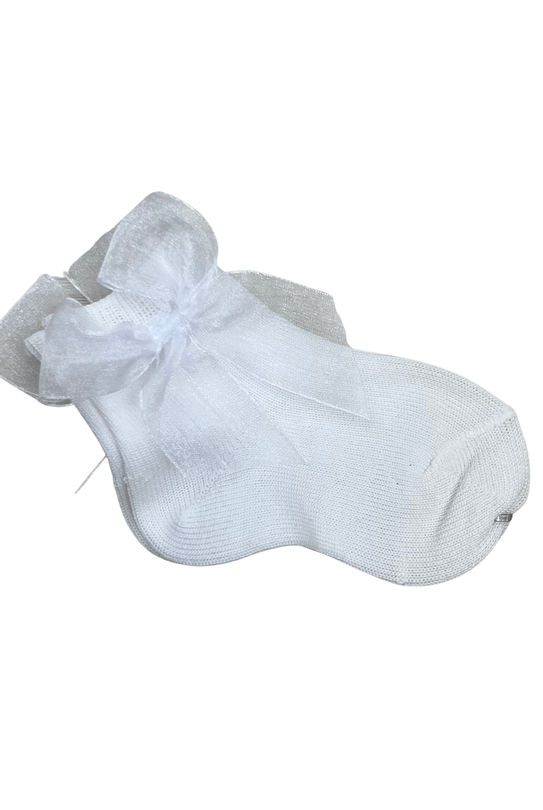 Condor Socks White Short Socks with Organza Bow