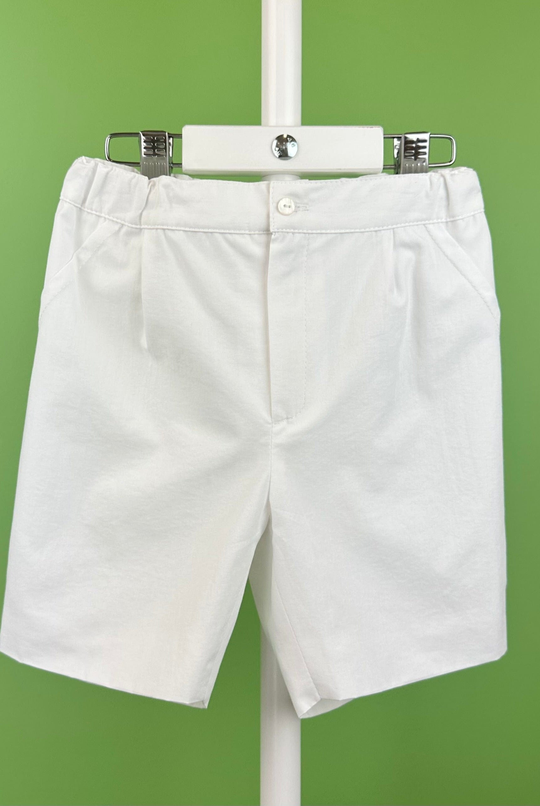 YoYo Boutique Baptism Alex White & Navy Blue Shorts Outfit