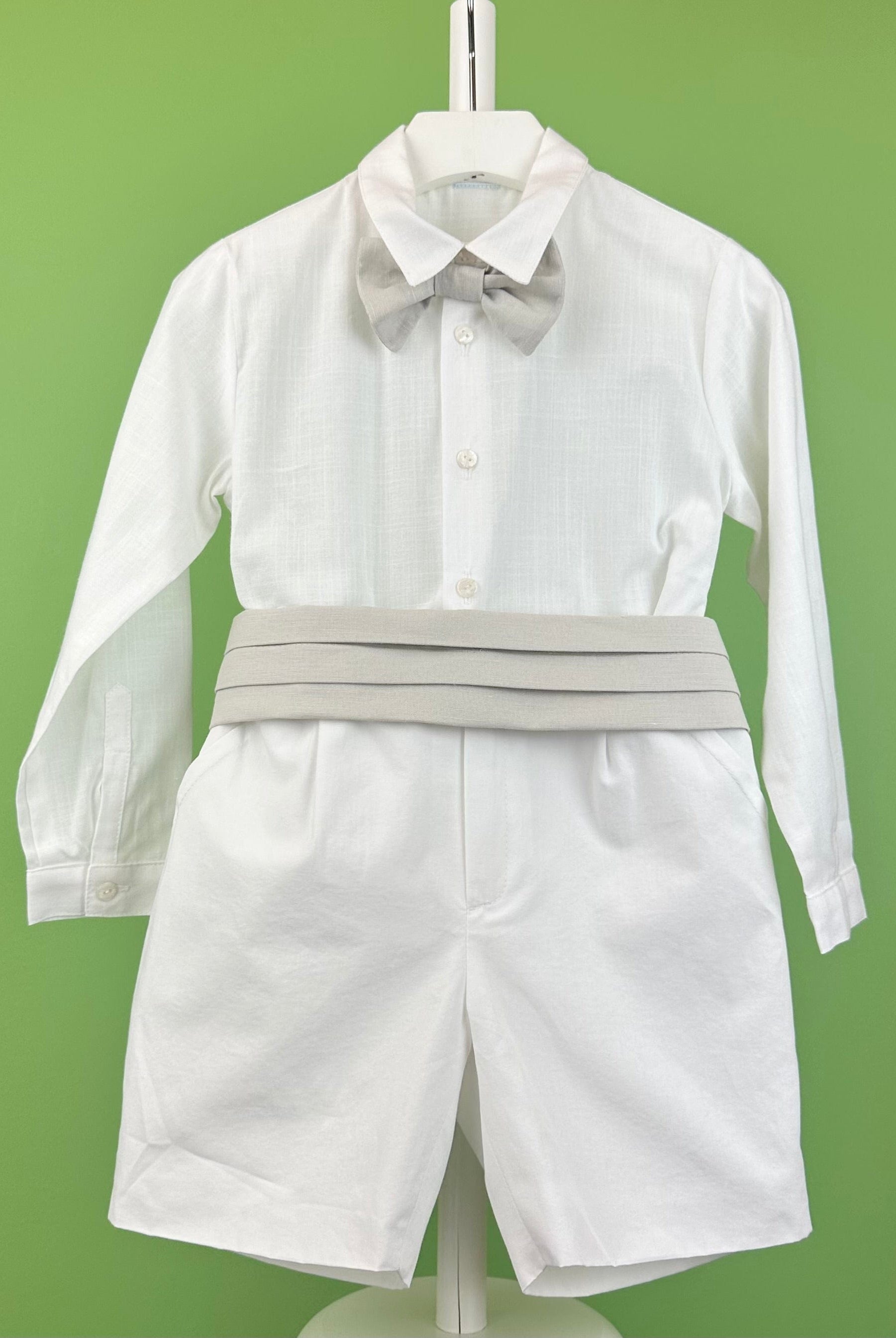 YoYo Boutique Baptism Alex White & Sand Shorts Outfit