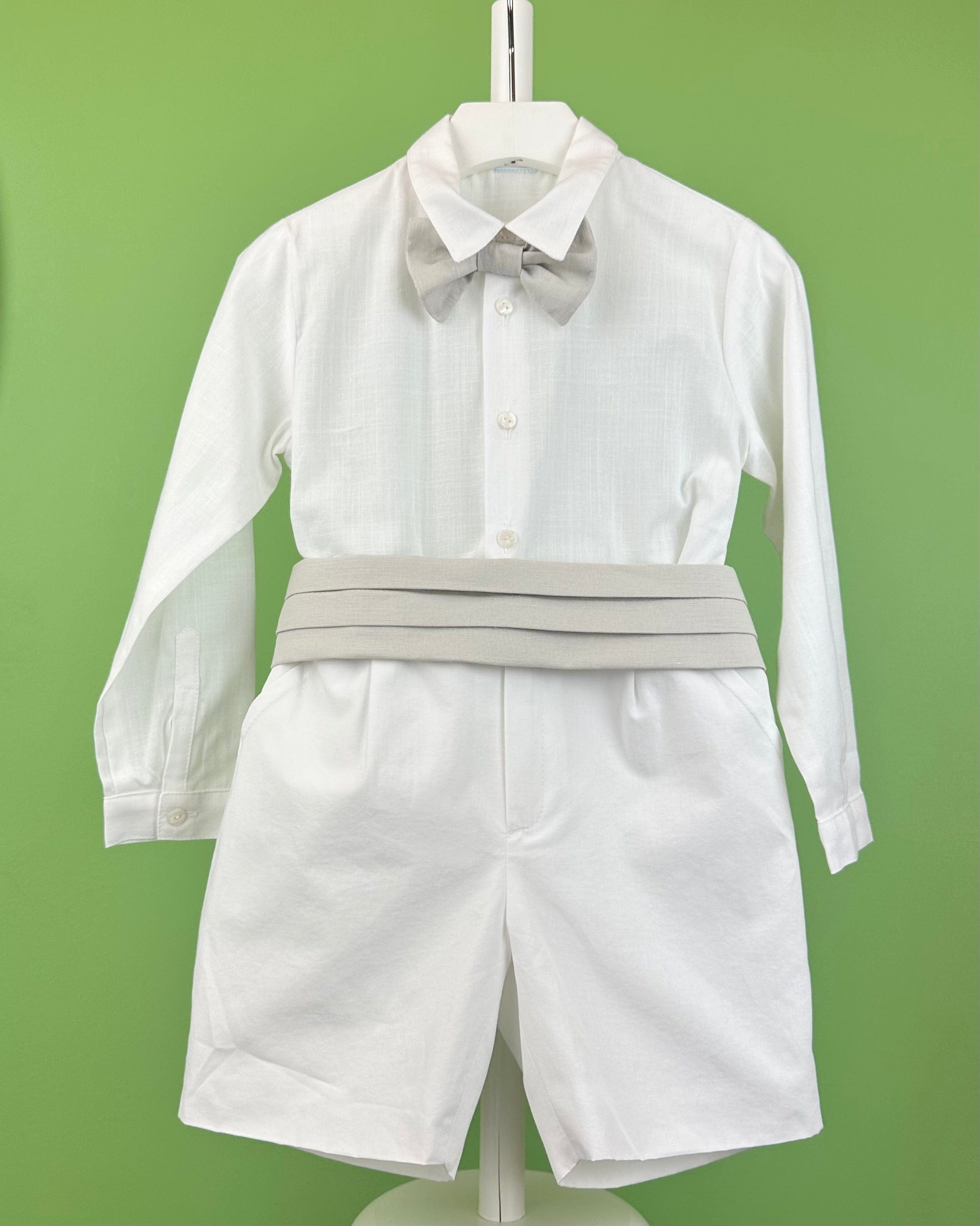 YoYo Boutique Baptism Alex White & Sand Shorts Outfit