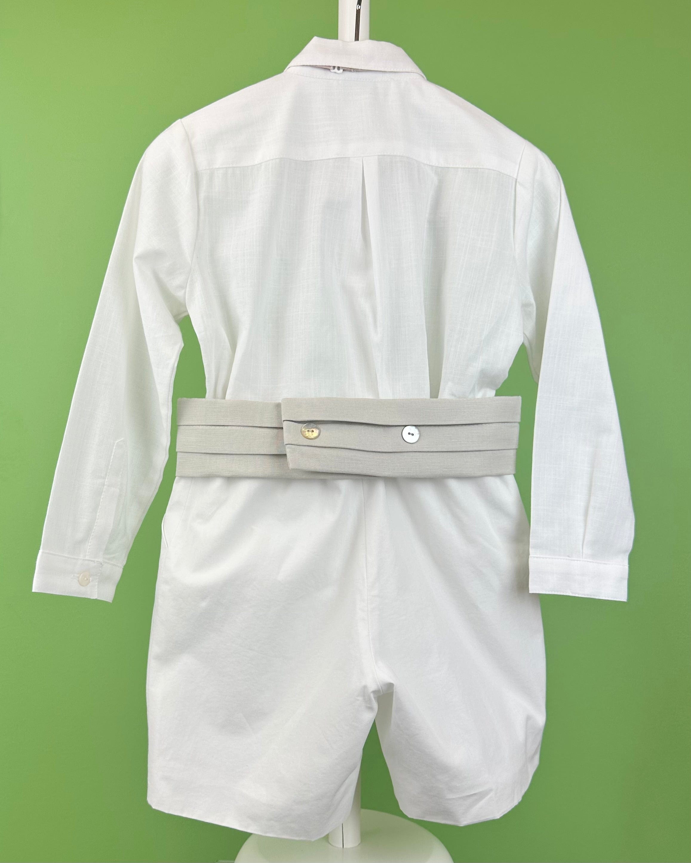 YoYo Boutique Baptism Alex White & Sand Shorts Outfit