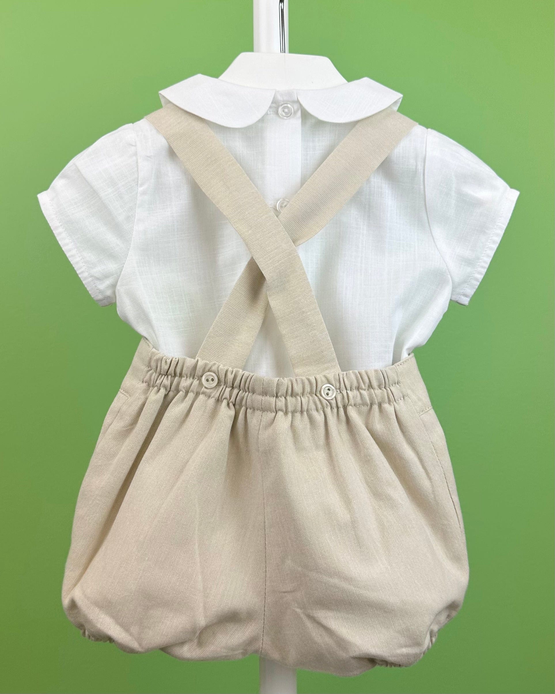 YoYo Boutique Baptism Charlie White & Sand Outfit