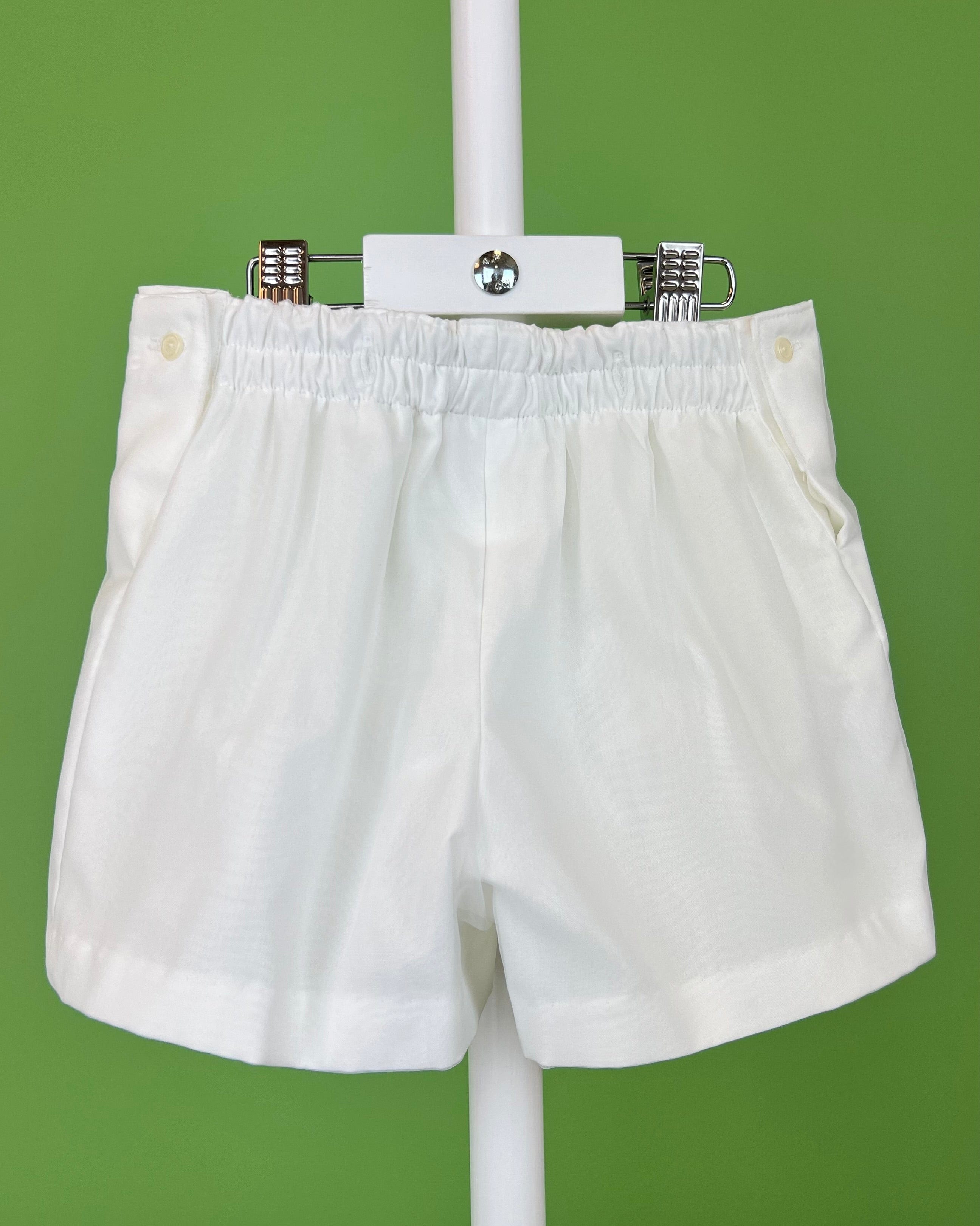 YoYo Boutique Baptism Felipe White Shorts Outfit