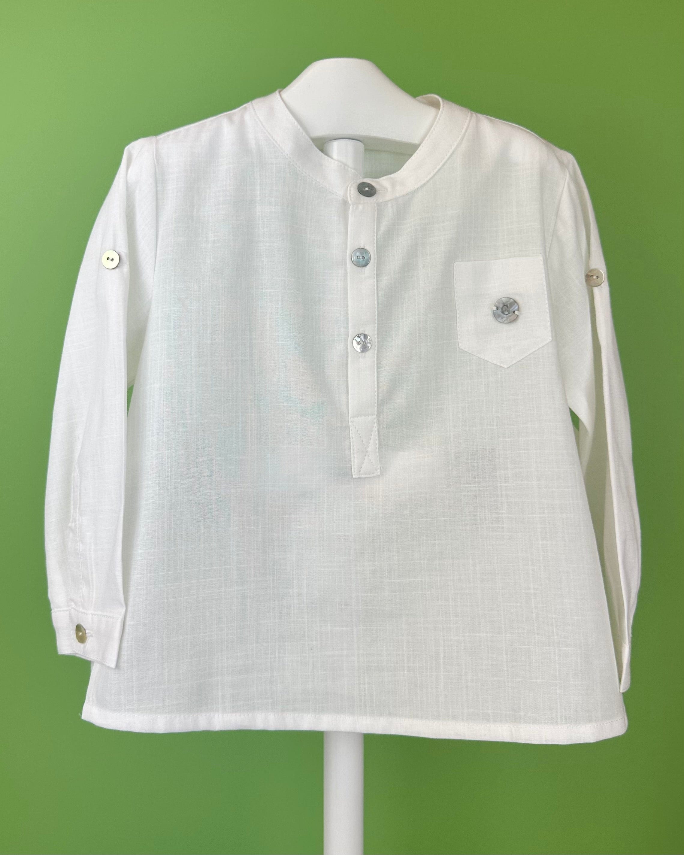 YoYo Boutique Baptism Jake White & Grey Shorts Outfit