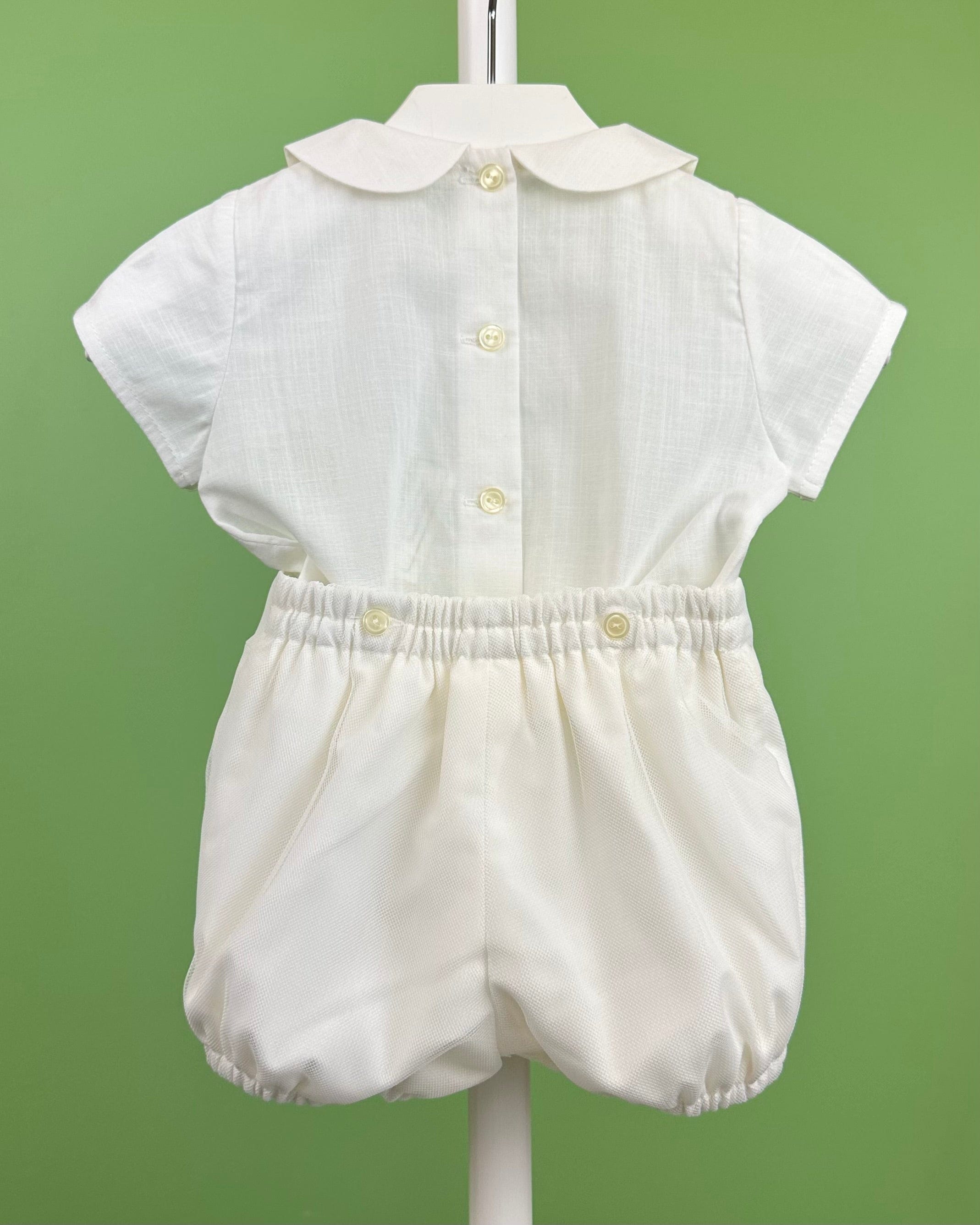 YoYo Boutique Baptism Sebastian Off-White Bubble Outfit