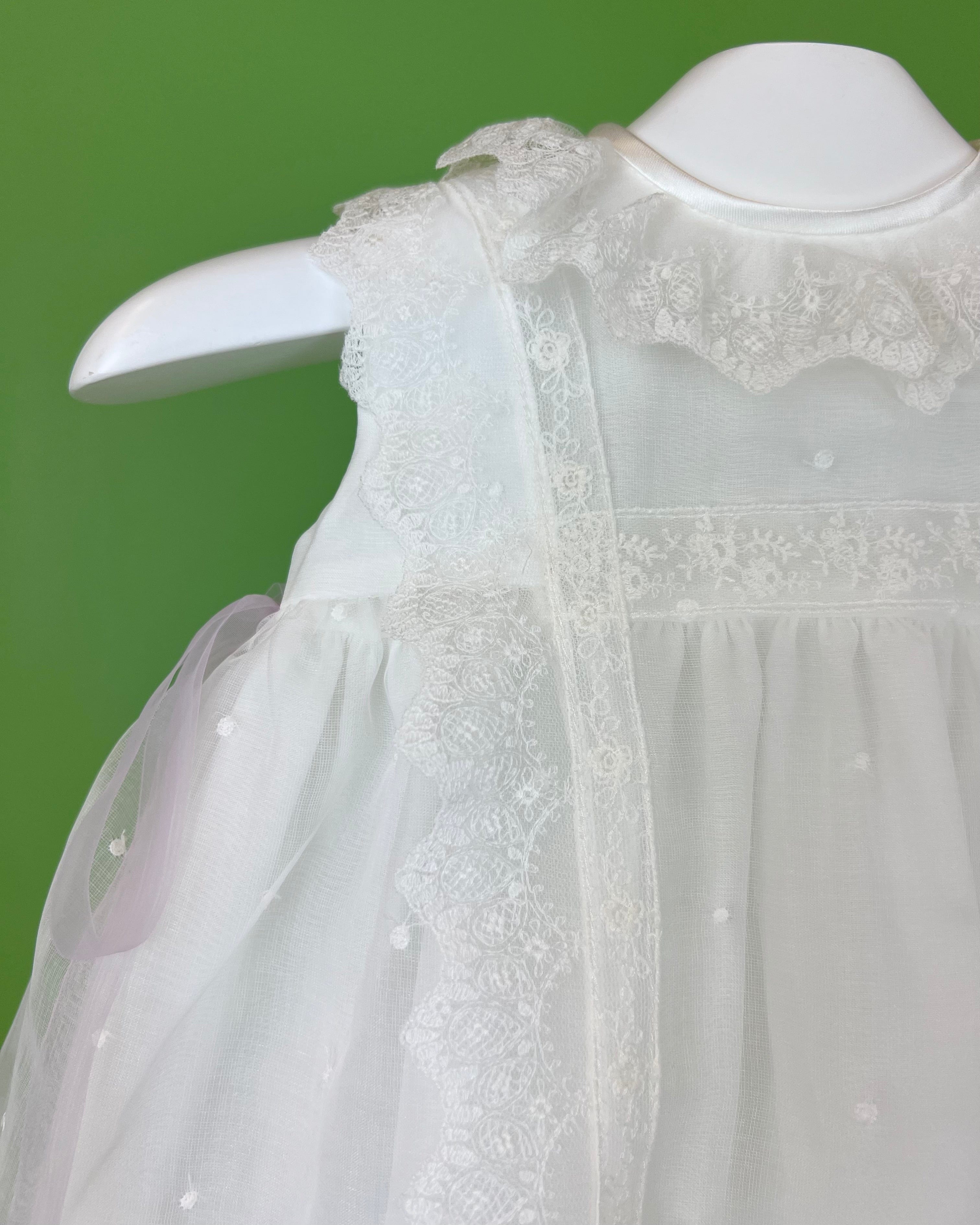 YoYo Boutique Joanna White Dress with Bonnet