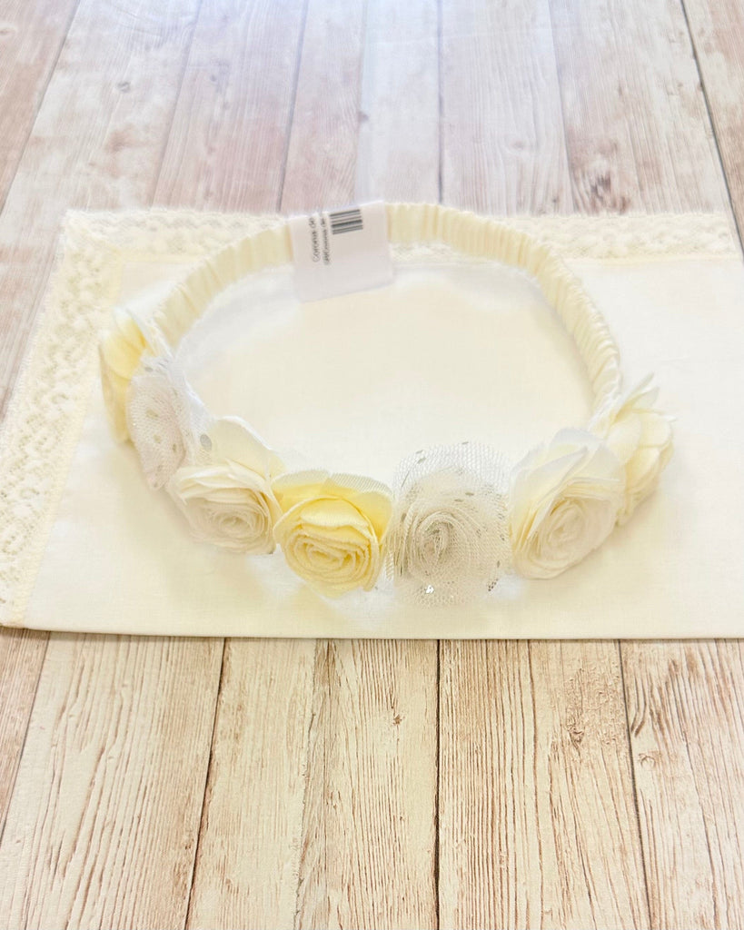 YoYo Boutique Off-White Off-White Flowers Headband