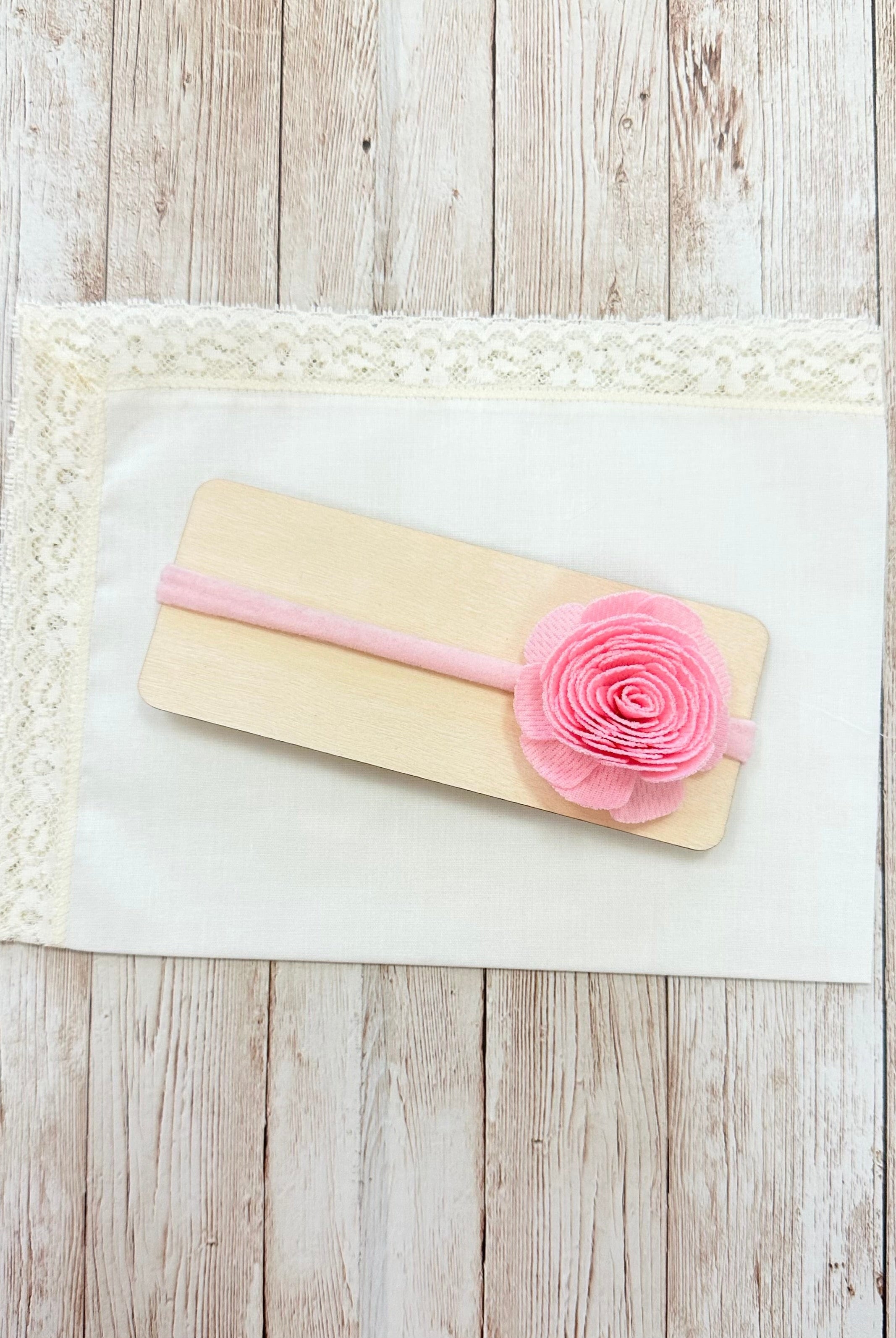 YoYo Boutique Pink Mini Pink Flower Headband