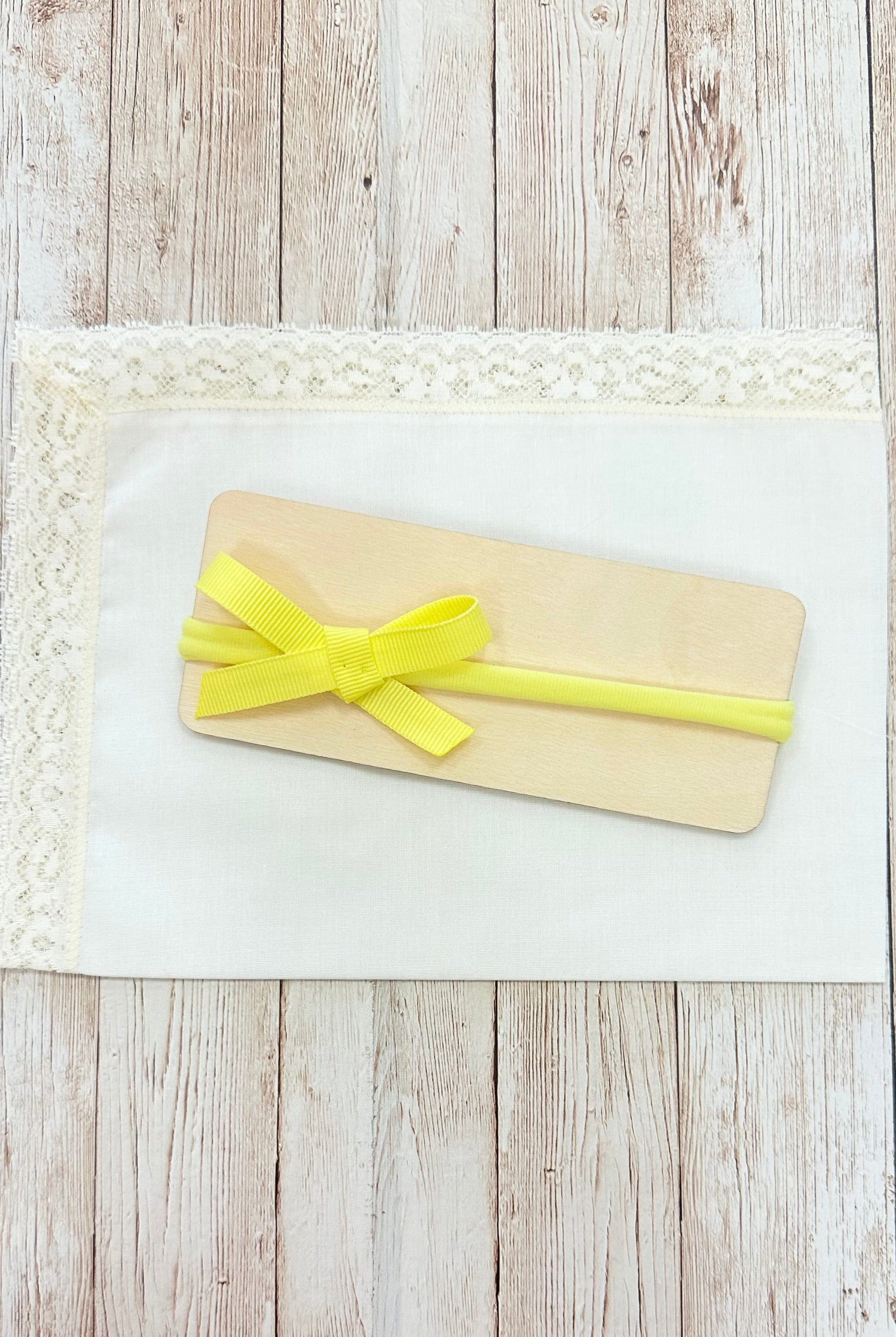 YoYo Boutique Yellow Mini Yellow Bow Headband