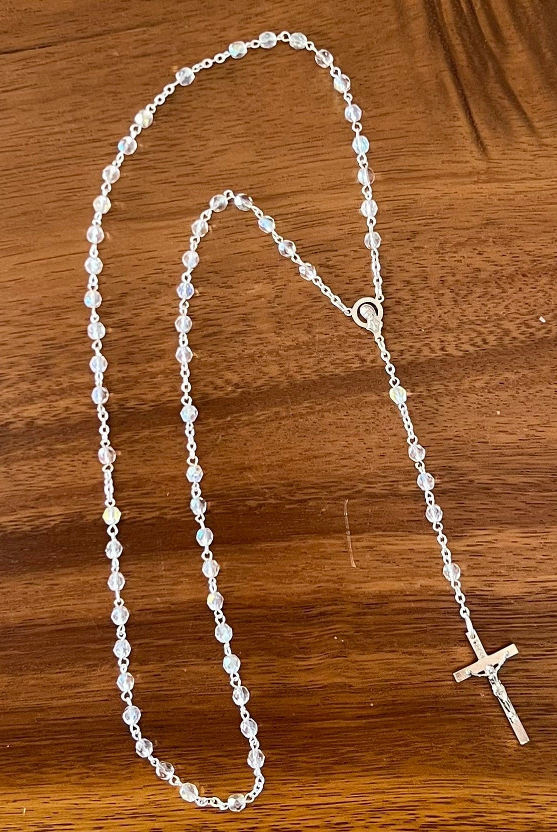 YoYo by Nina Accesories Silver Rosary Crystals & Silver