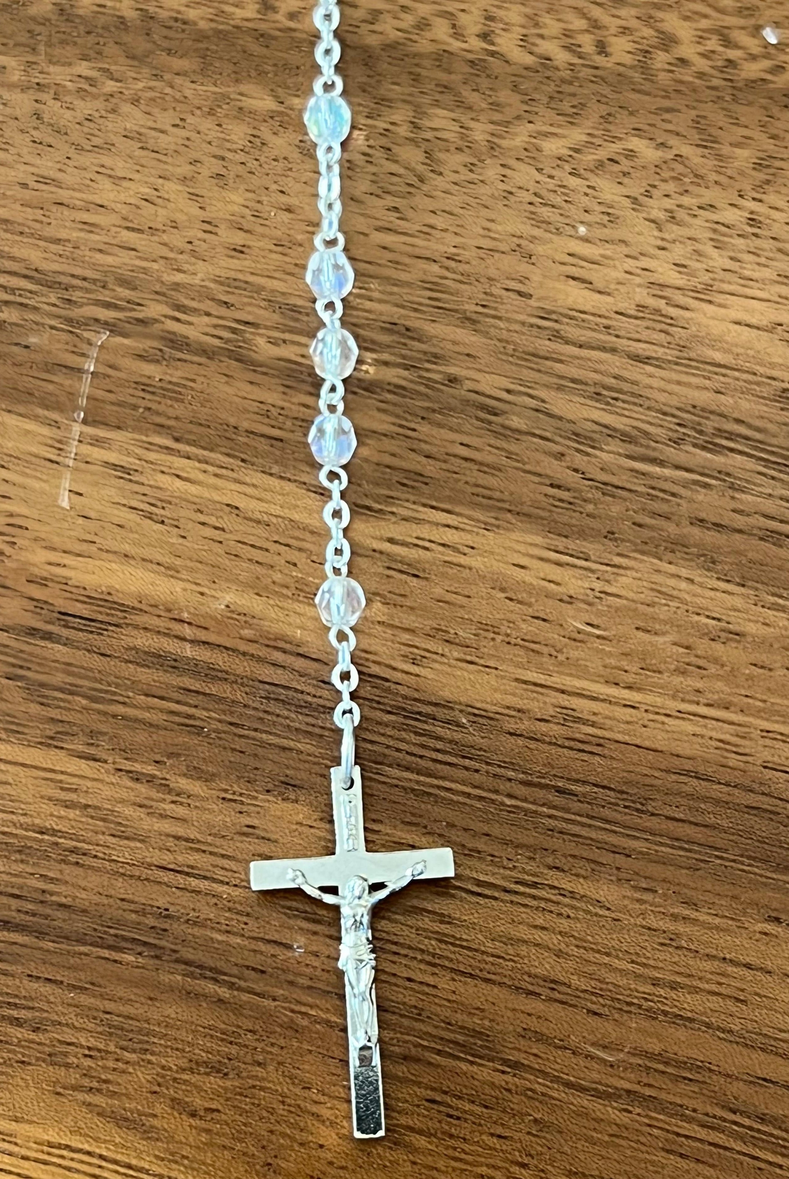 YoYo by Nina Accesories Silver Rosary Crystals & Silver