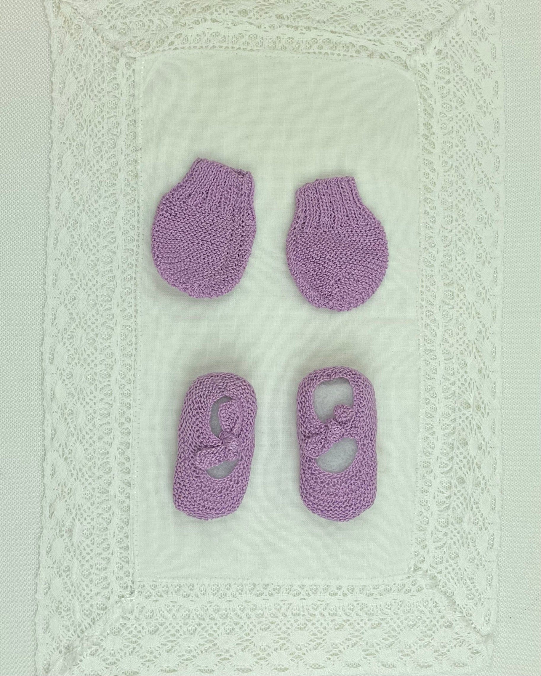 YoYo by Nina Newborn White & Lilac Newborn Set