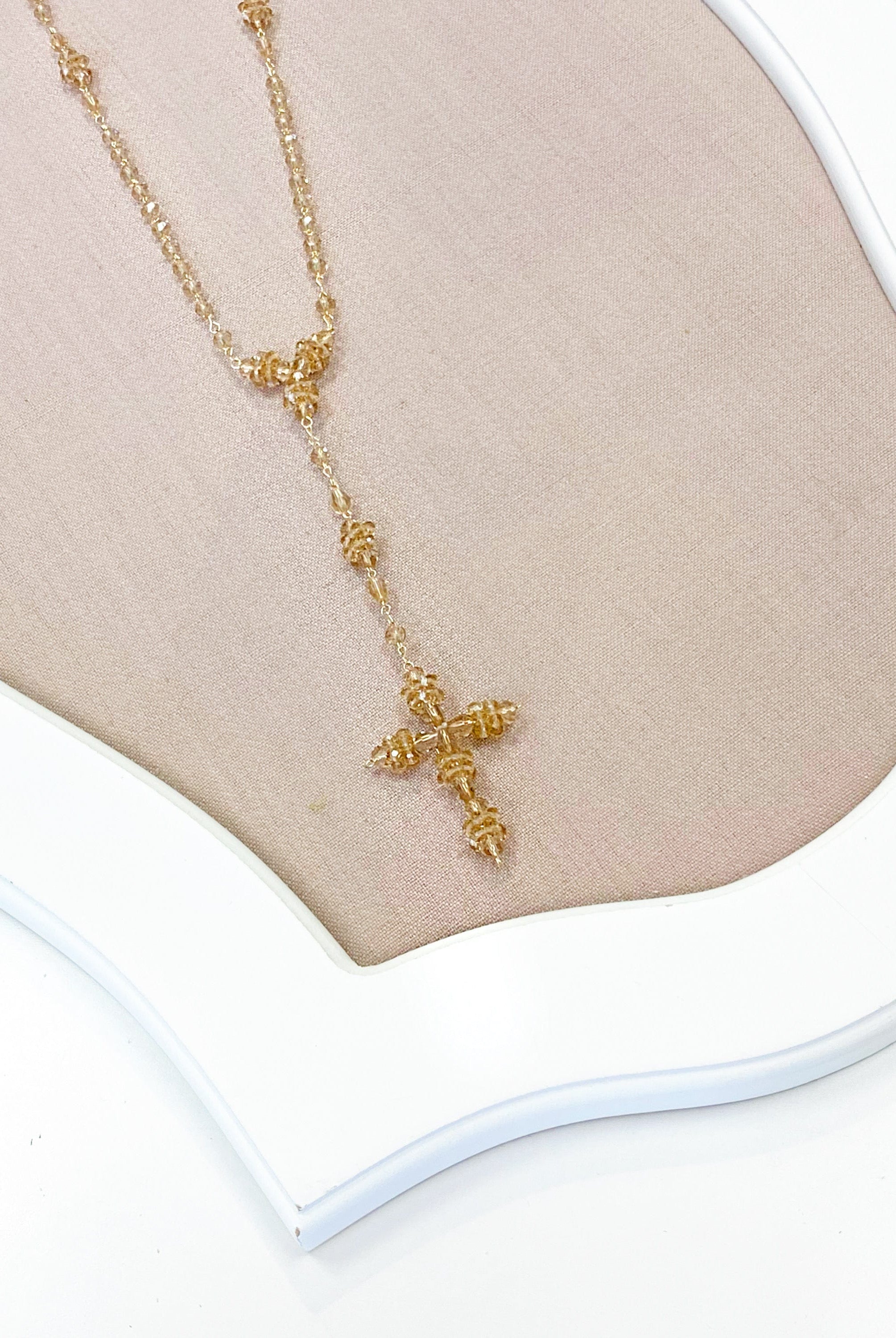 YoYo Children's Boutique Accesories Blush Crystal Rosary