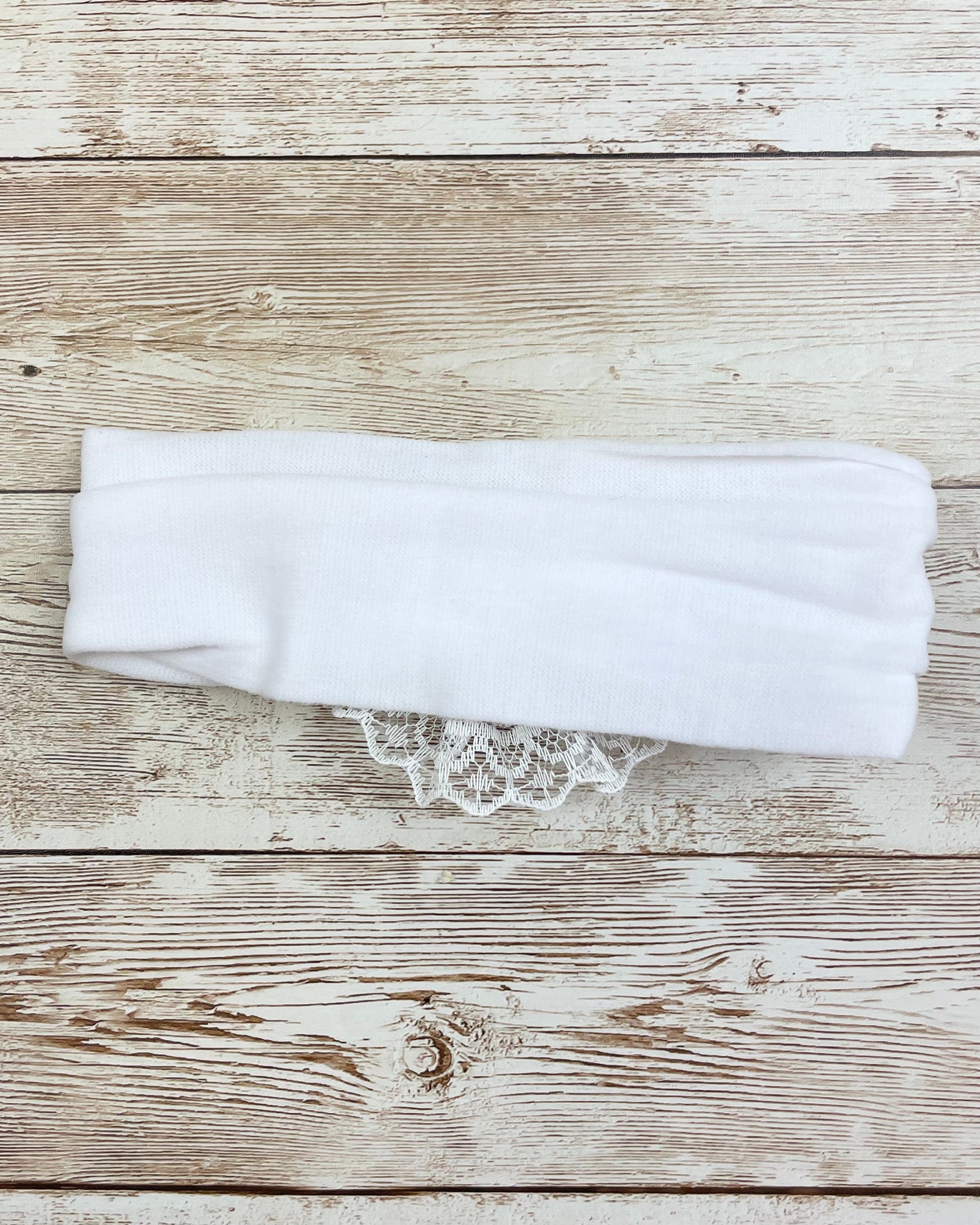 YoYo Children's Boutique Accesories White White Flower Headband