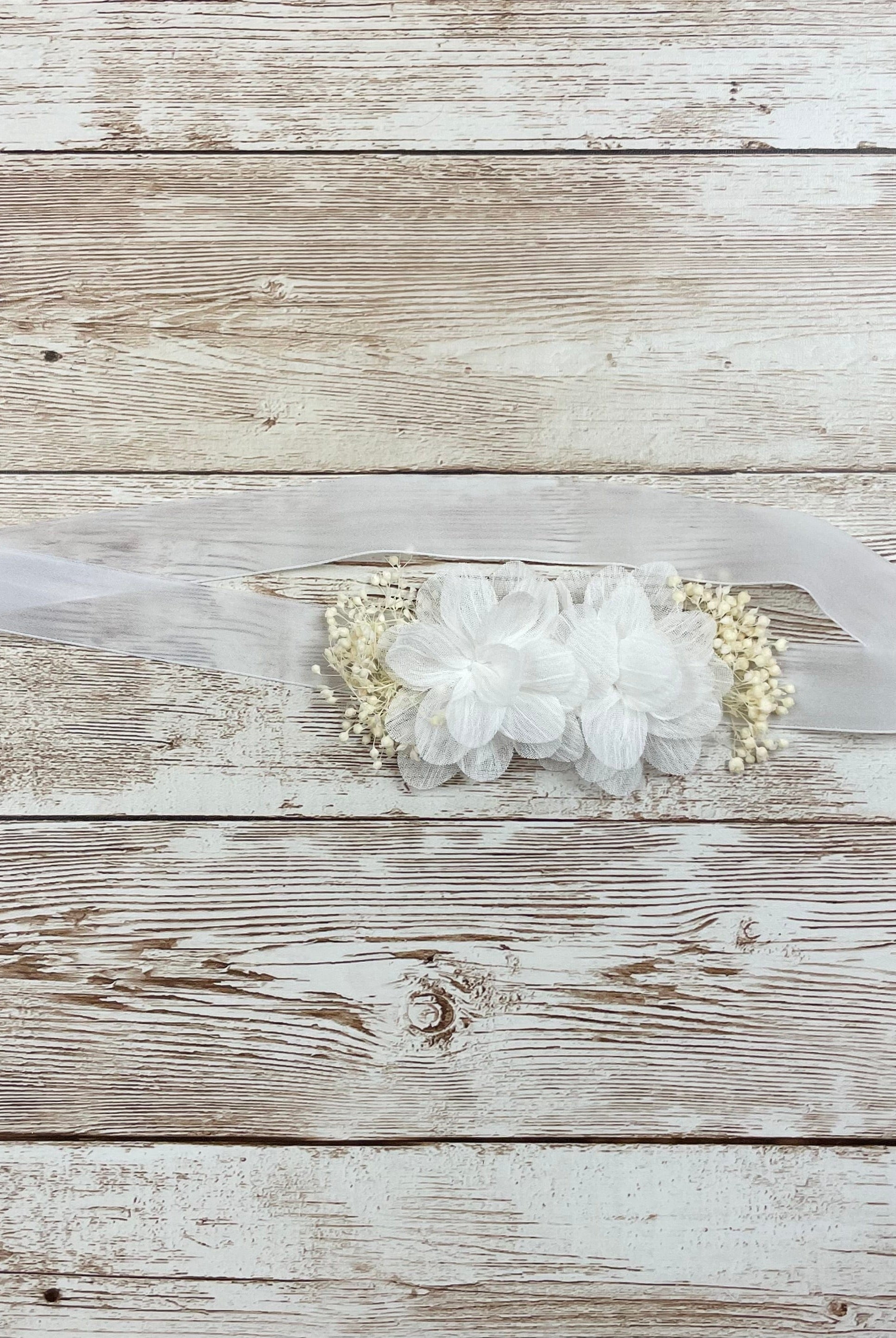 YoYo Children's Boutique Accesories White White Flowers Headband