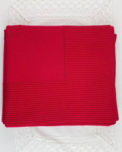 YoYo Children's Boutique Babies Red Red Knit Blanket