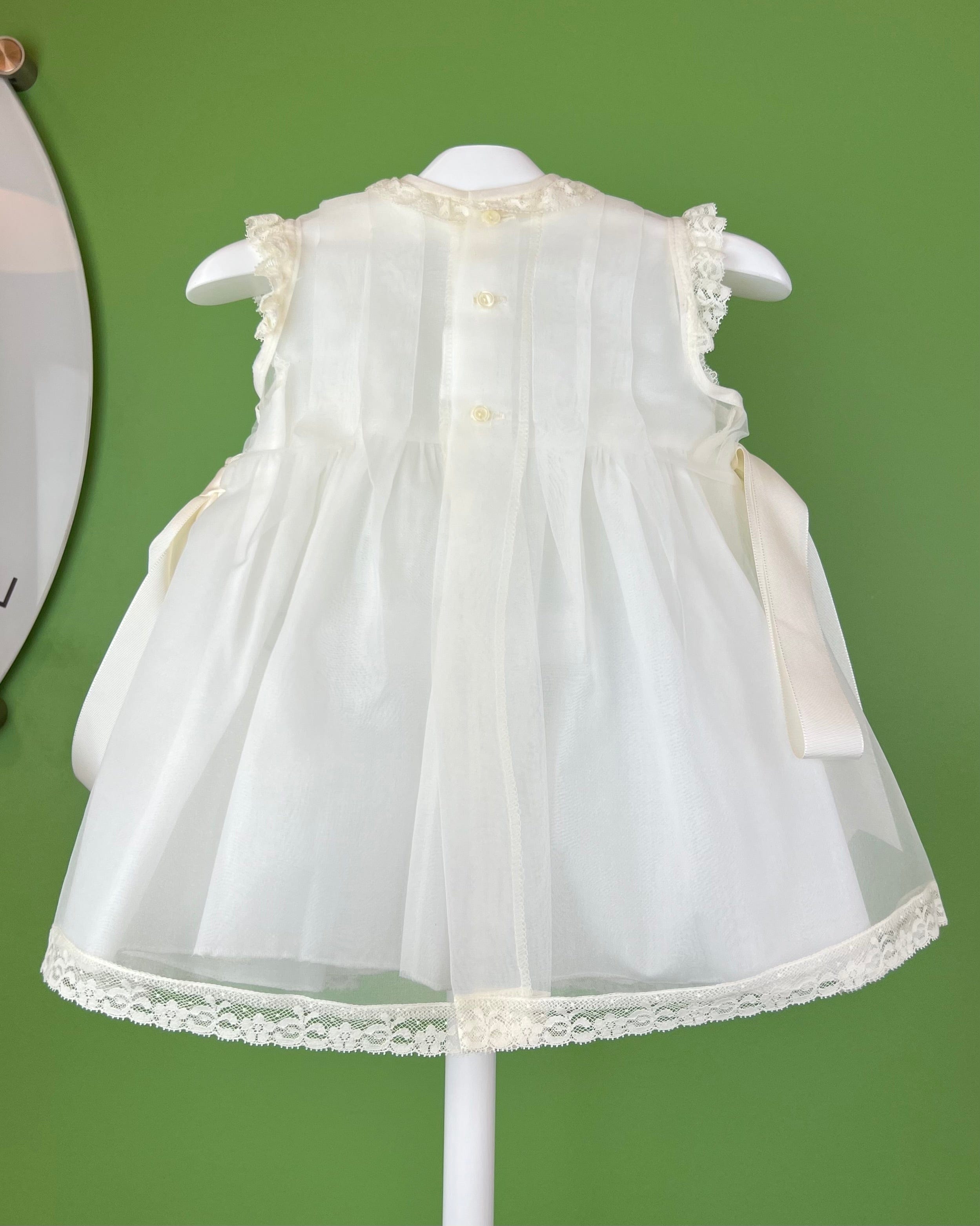 YoYo Children's Boutique Baptism & Communion Dresses Belen Off-White Dress with Bonnet