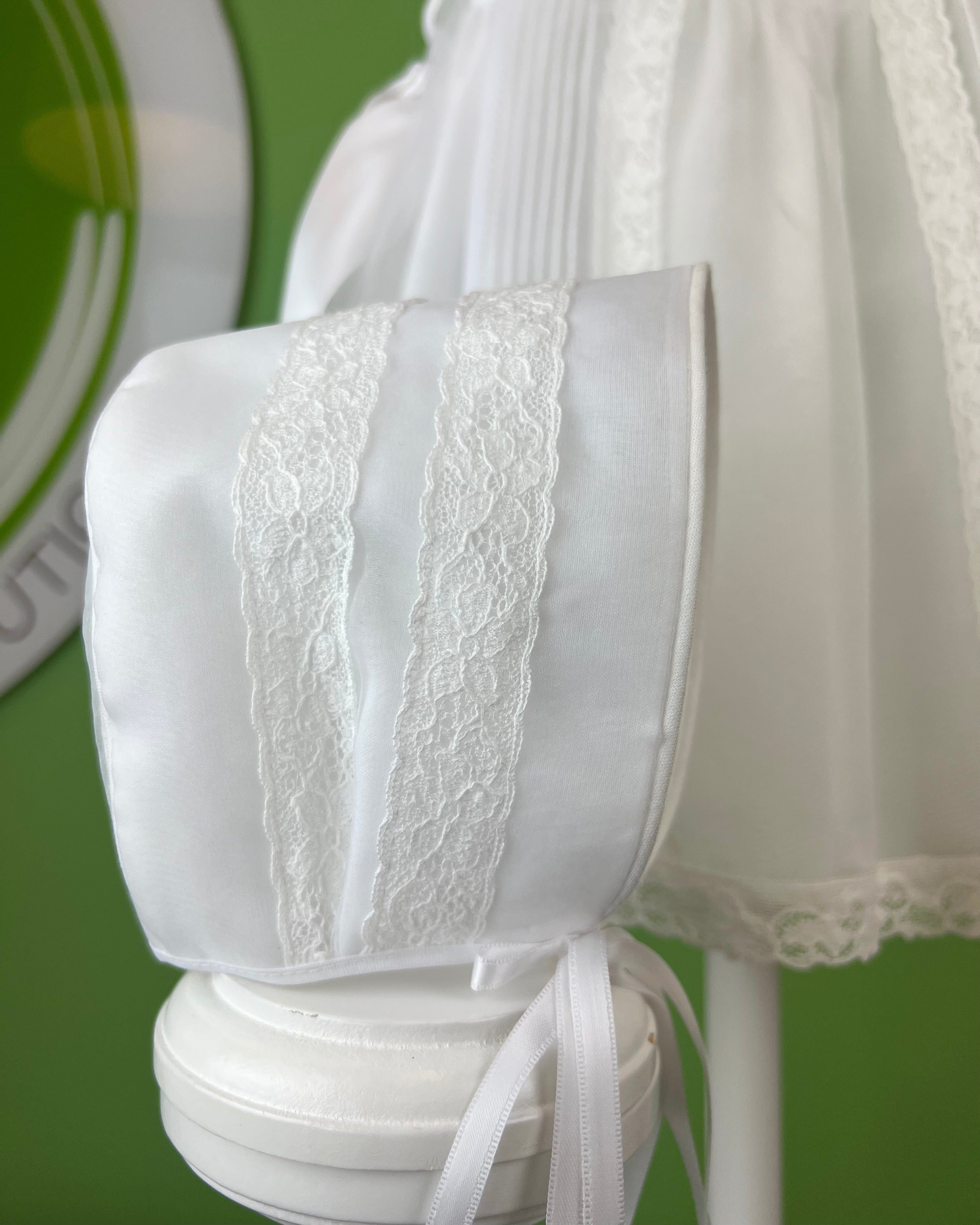 YoYo Children's Boutique Baptism & Communion Dresses Marta White Dress with Bonnet