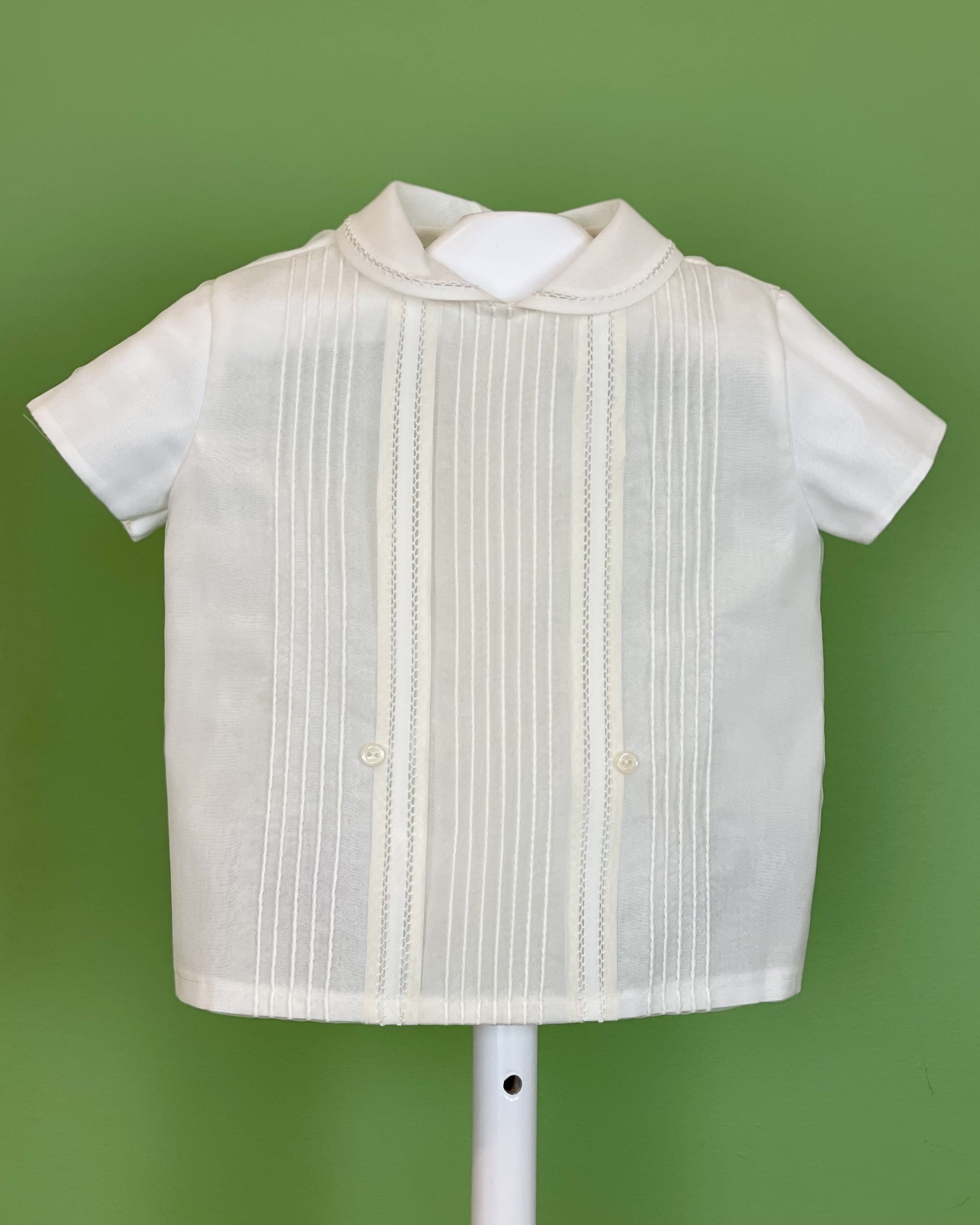YoYo Children's Boutique Baptism & Communion Dresses Off-White Pleats Bubble Shorts Outfit
