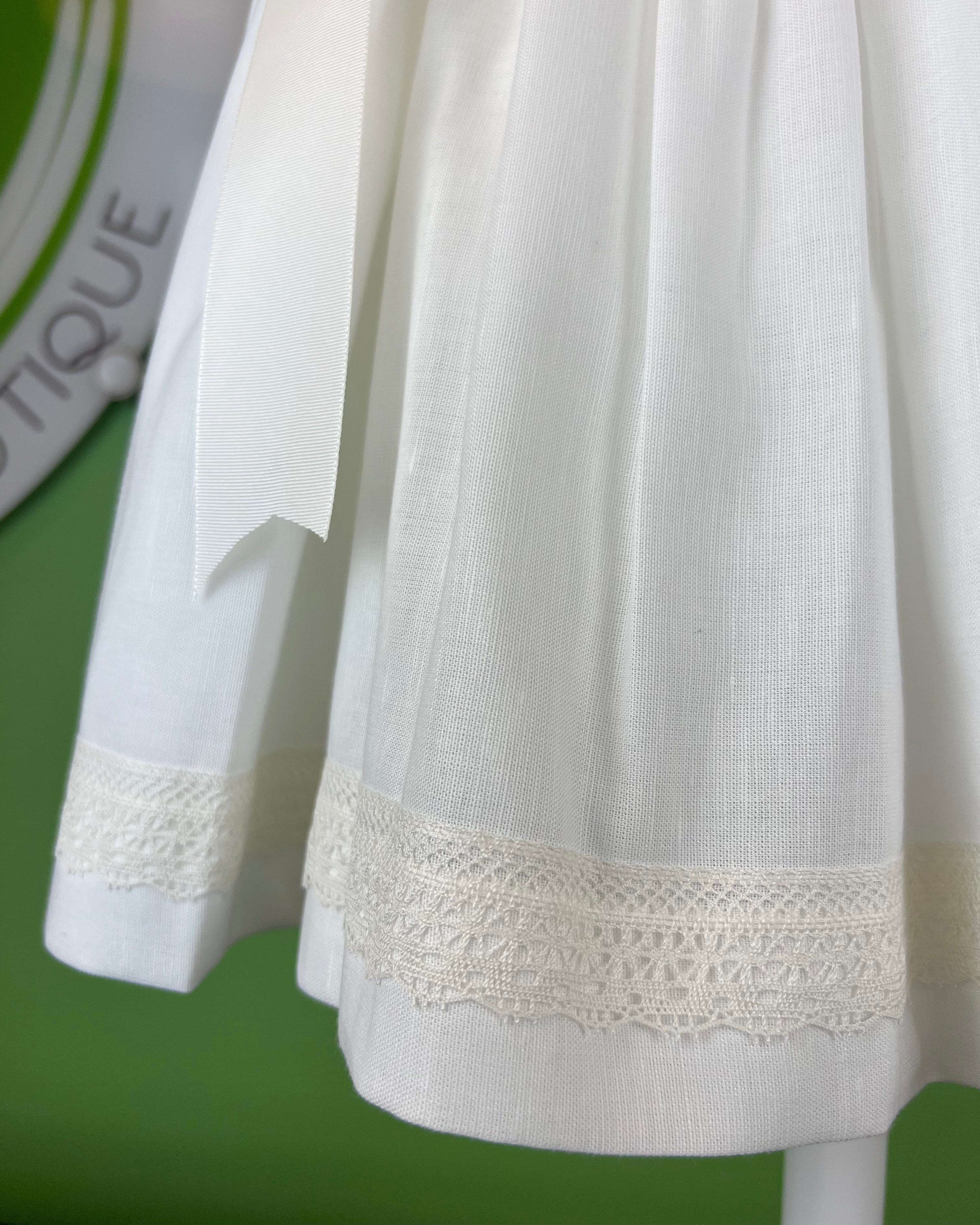 YoYo Children's Boutique Baptism Fernanda Off-White Dress