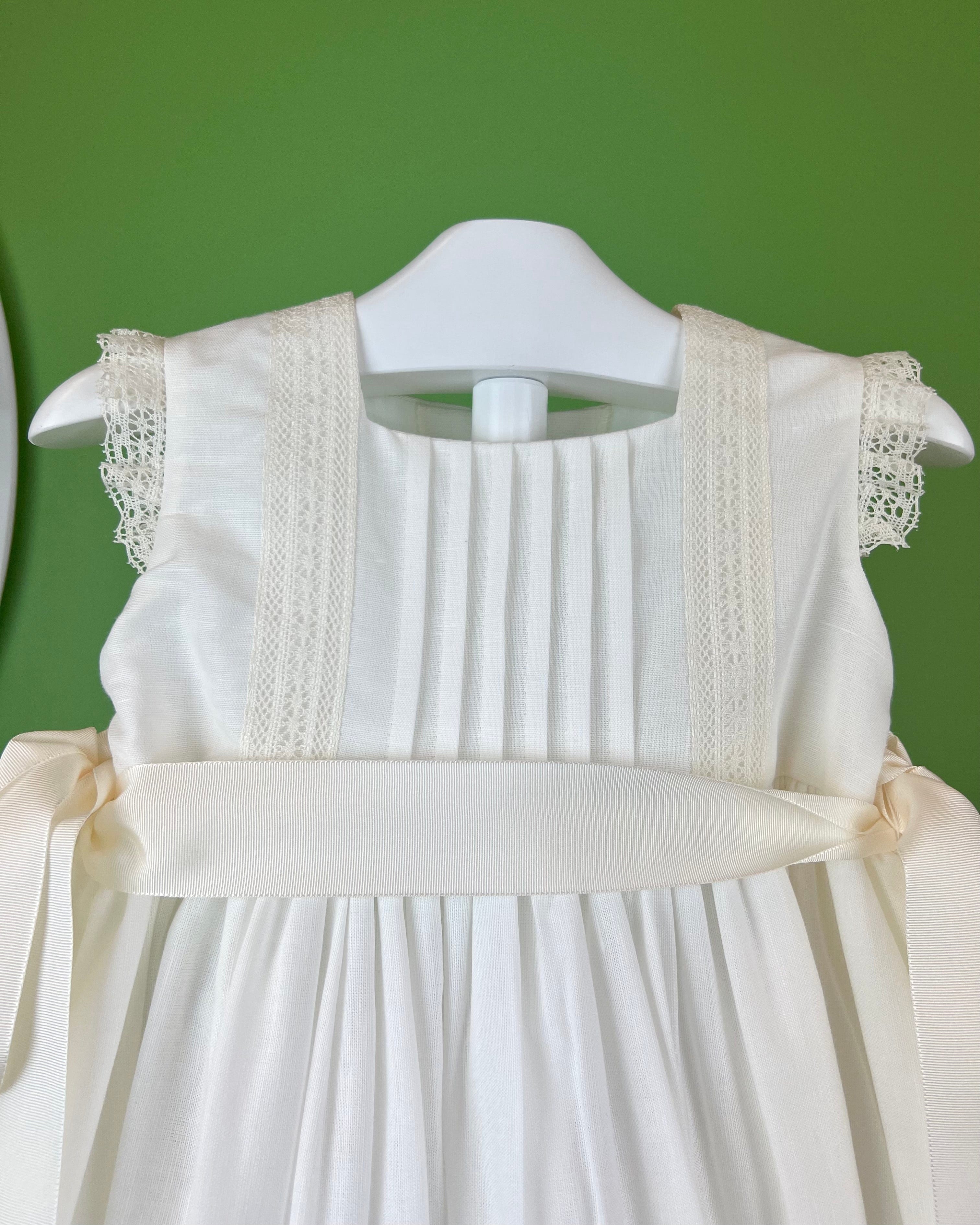 YoYo Children's Boutique Baptism Fernanda Off-White Dress