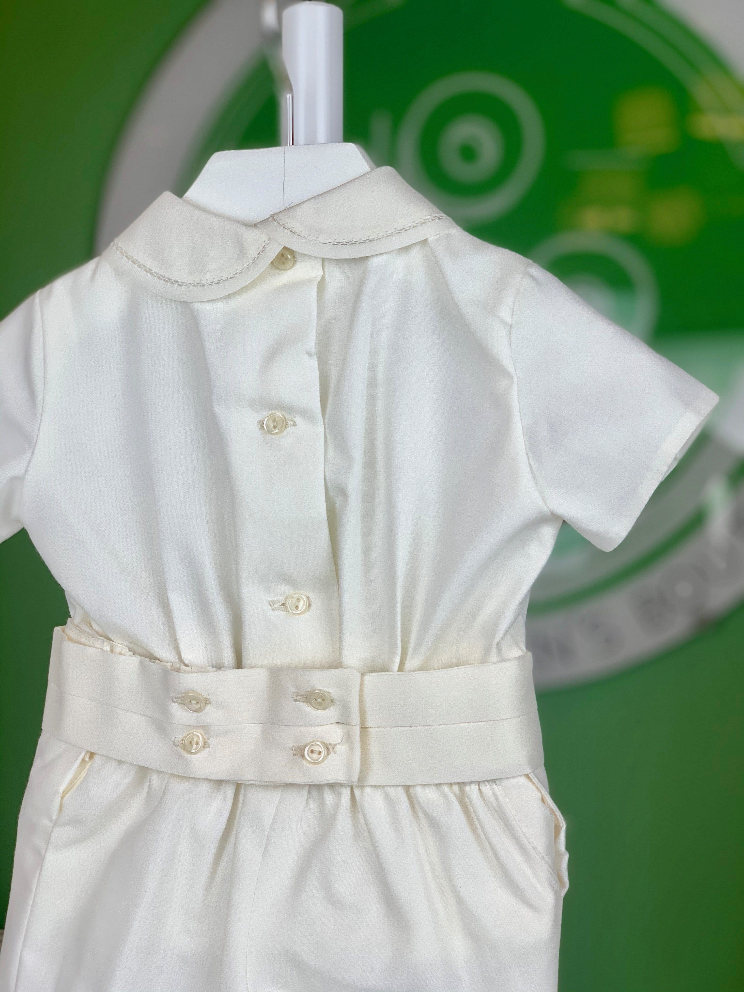 Off White & Lace Short Outfit - YoYo Children's Boutique
