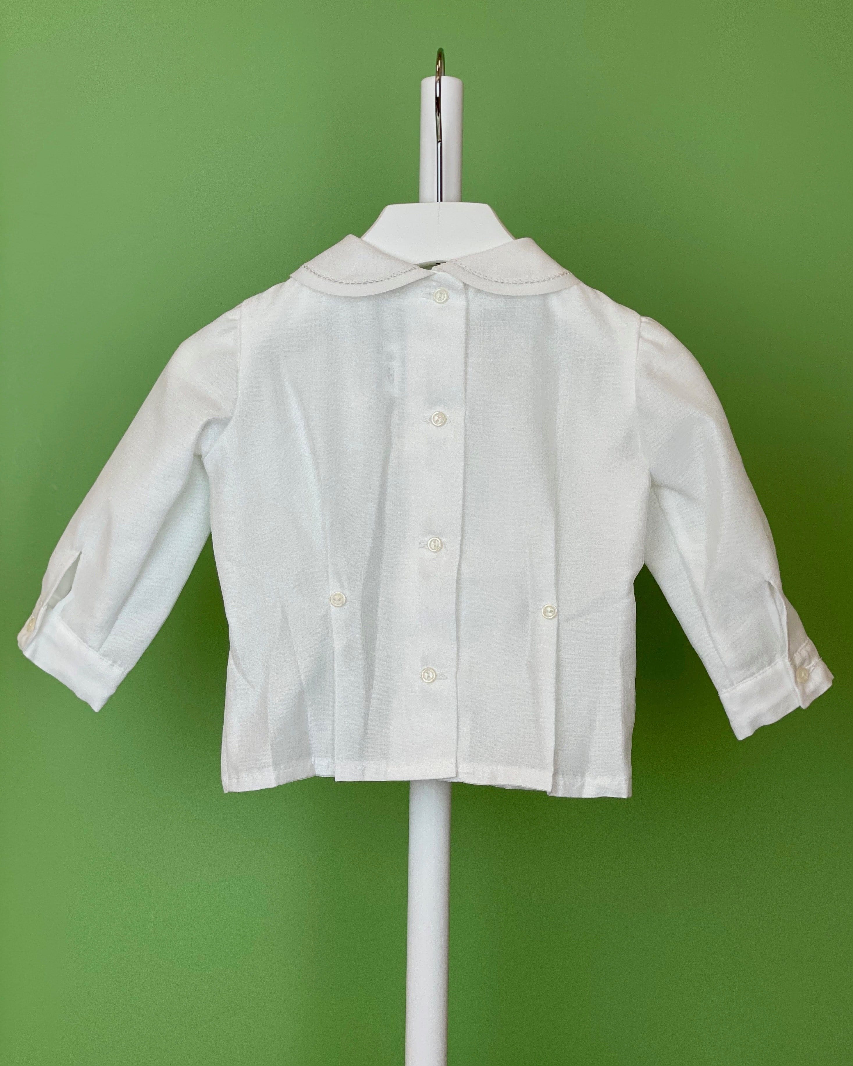 YoYo Children's Boutique Baptism White Organza & Long Sleeves Outfit