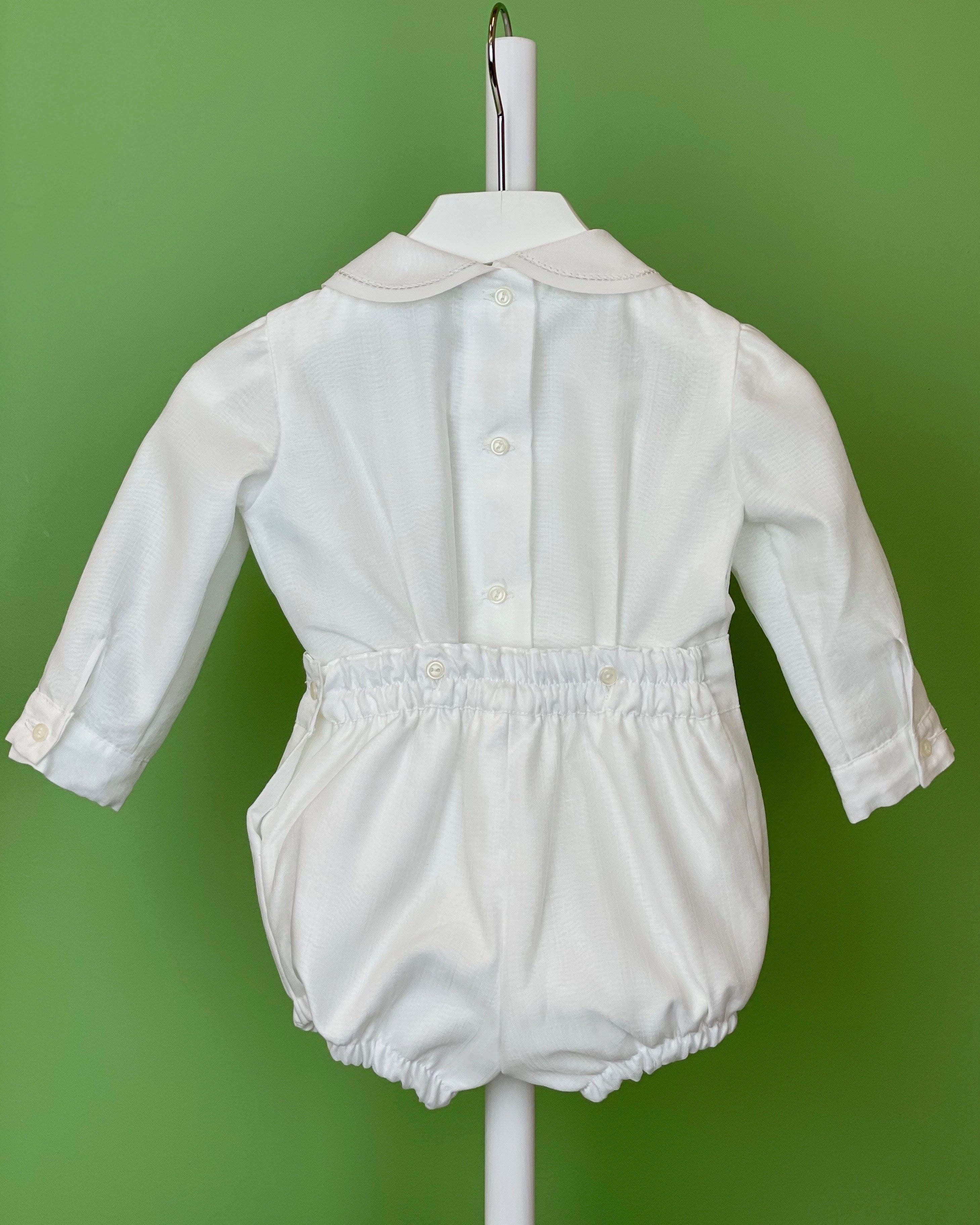 YoYo Children's Boutique Baptism White Organza & Long Sleeves Outfit