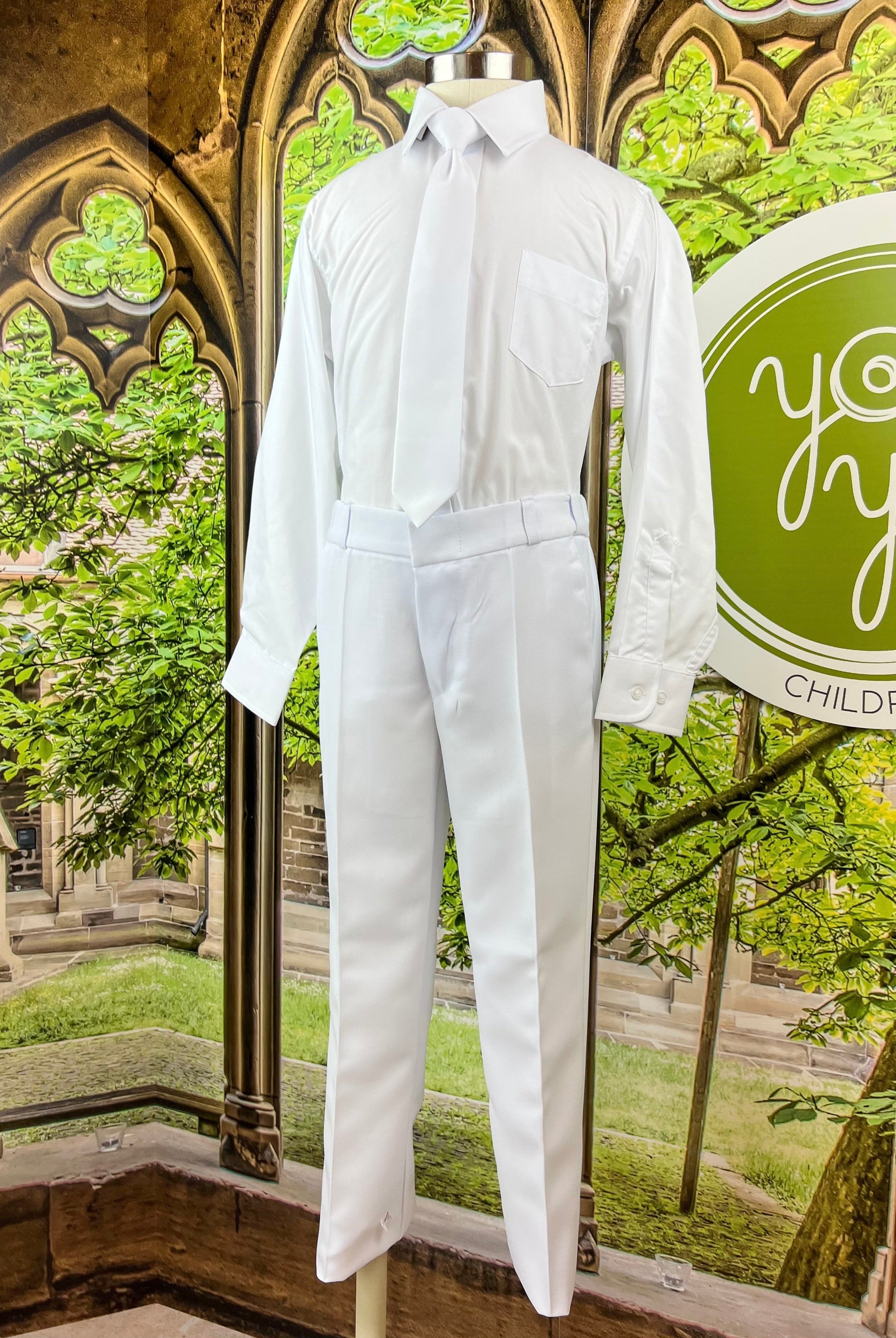 YoYo Children's Boutique First Communion White First Communion Suit