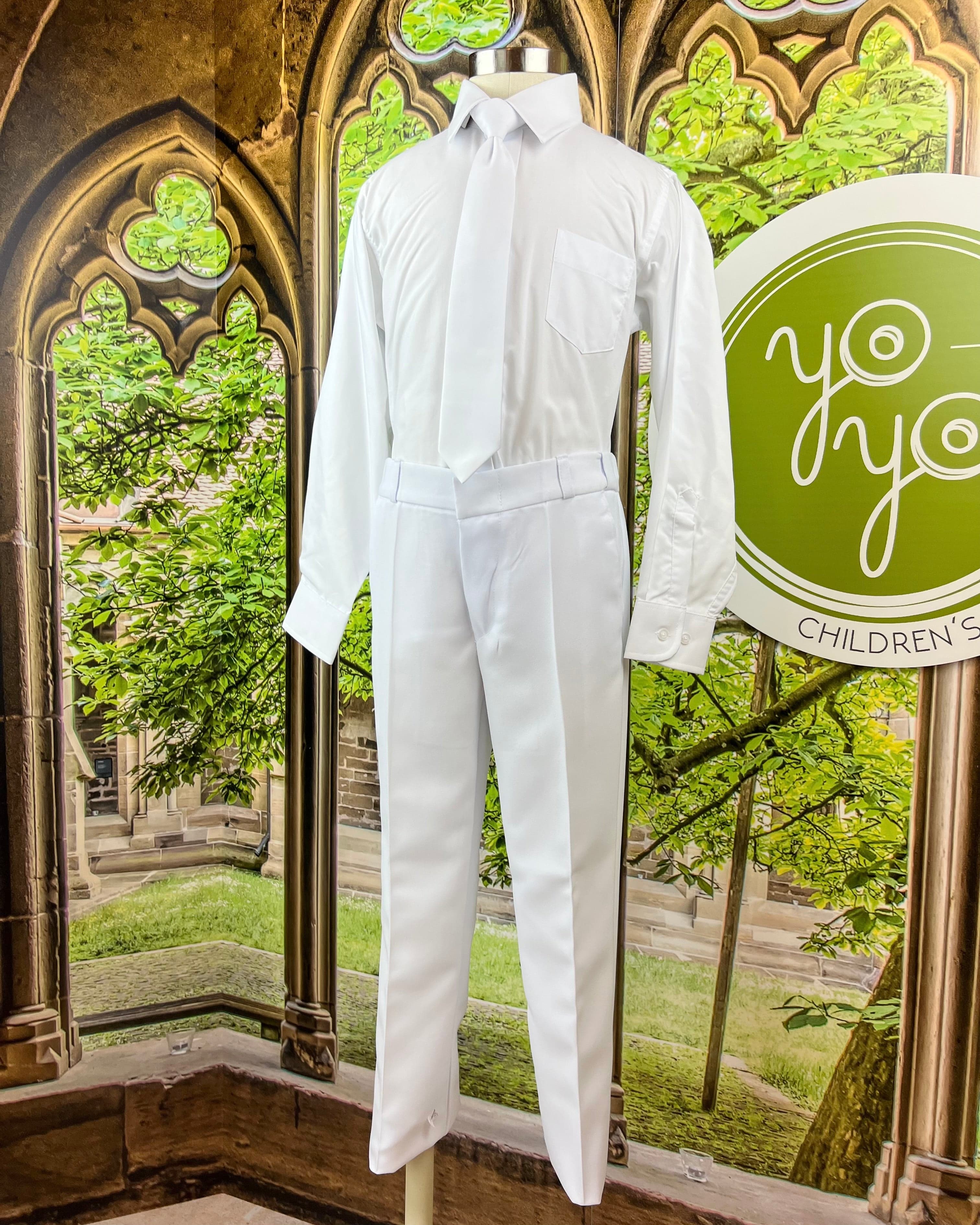 YoYo Children's Boutique First Communion White First Communion Suit