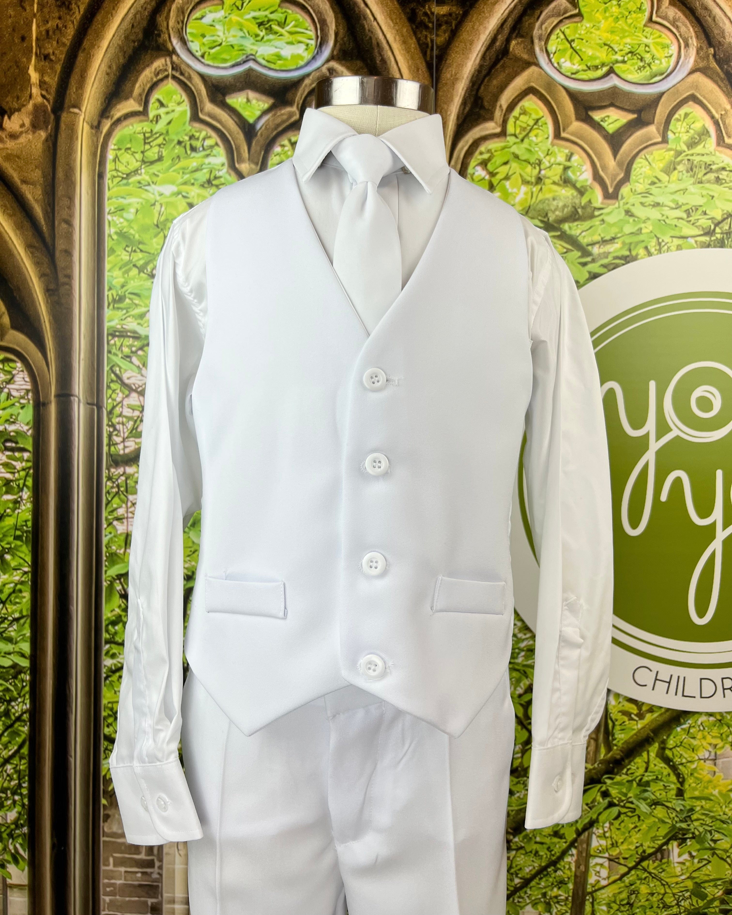 YoYo Children's Boutique First Communion White First Communion Suit