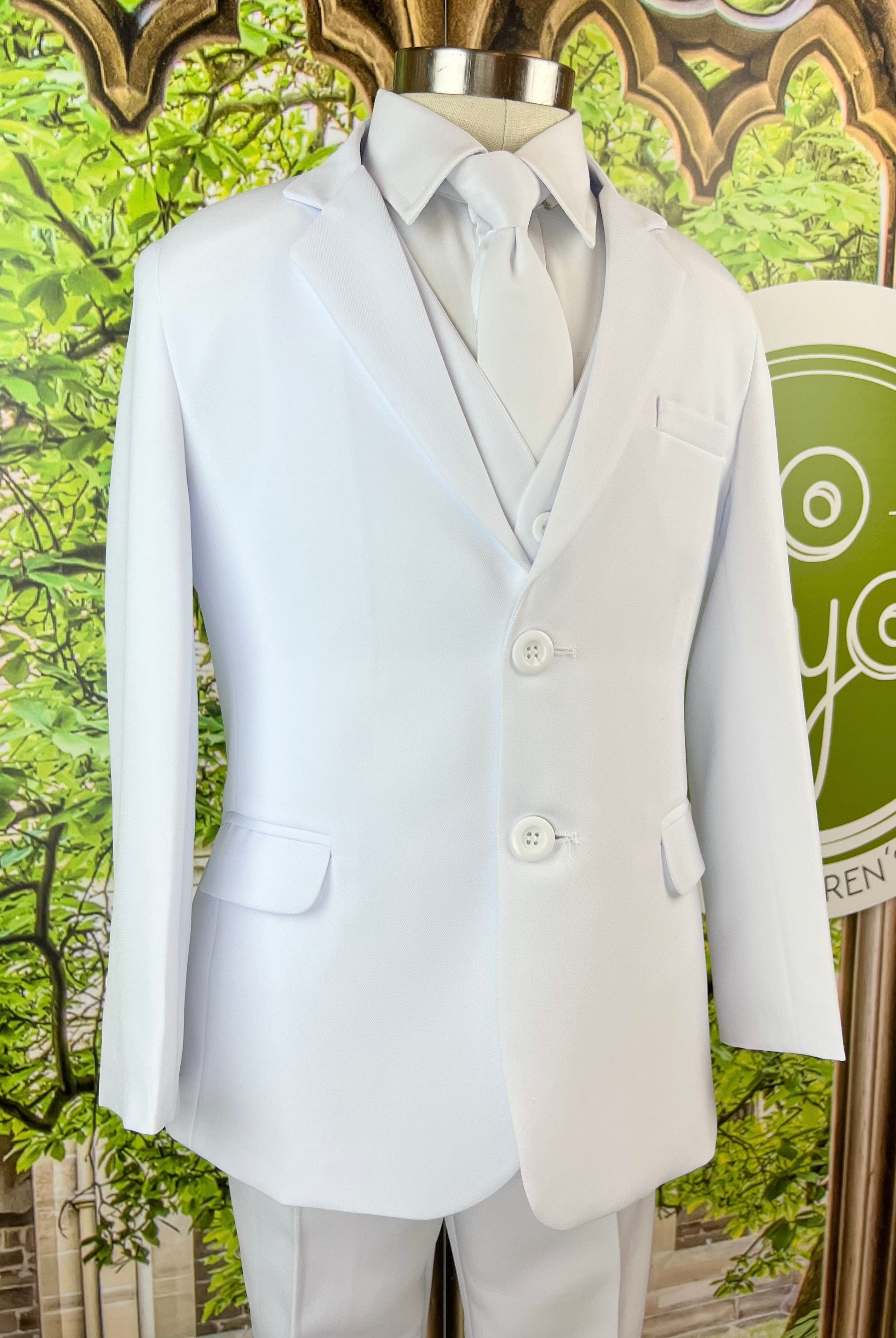YoYo Children's Boutique First Communion White First Communion Suit