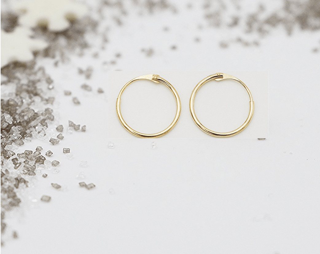 YoYo Children's Boutique Jewelry 6.0mm 18kt Yellow Gold Hollow Hoops