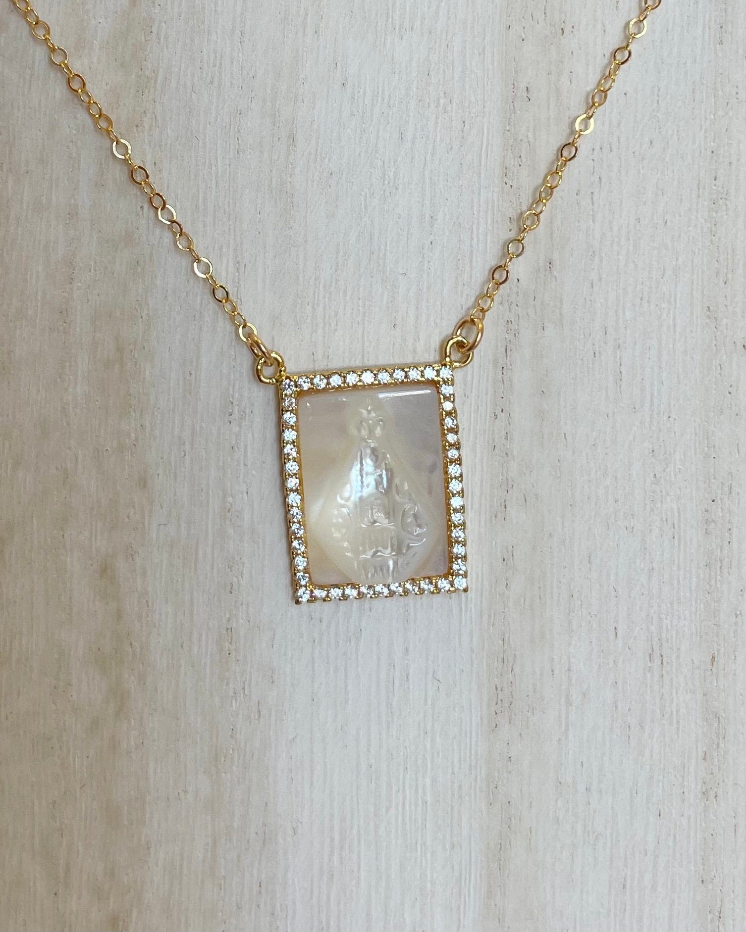 YoYo Children's Boutique Necklaces Virgen del Valle Necklace 17"