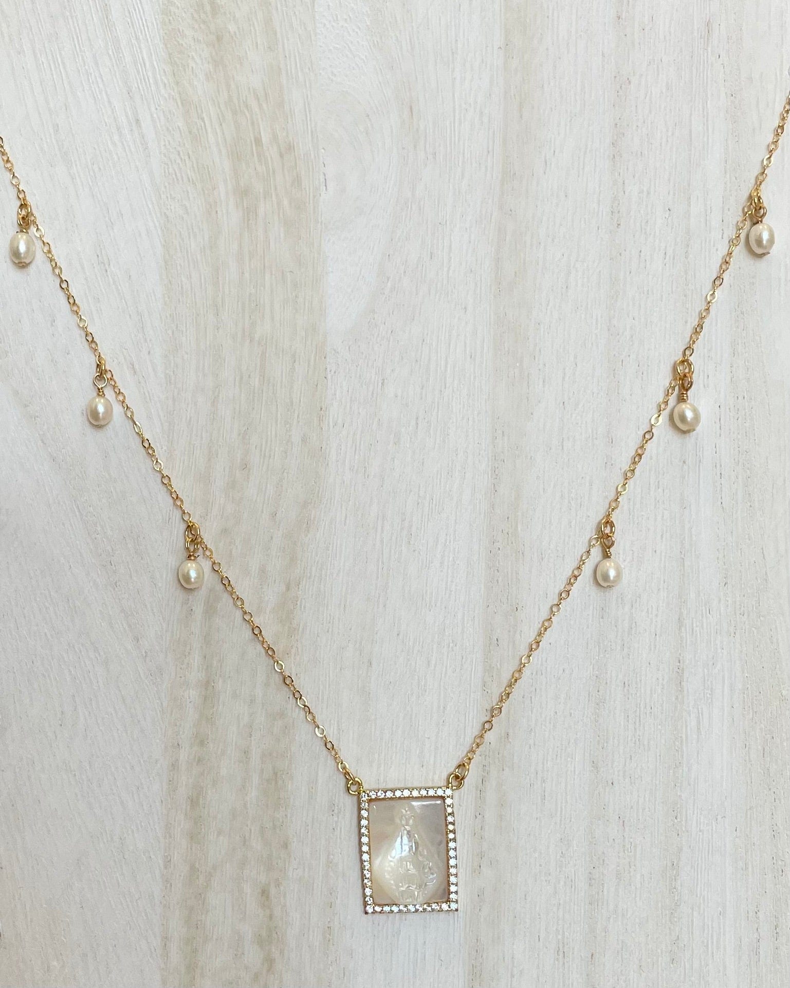 YoYo Children's Boutique Necklaces Virgen del Valle Necklace 17"