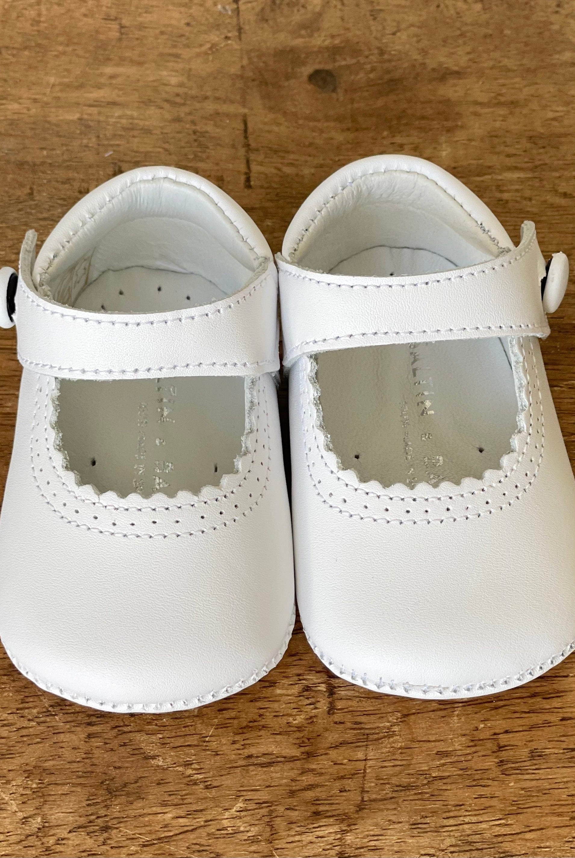 YoYo Children's Boutique Shoes White Pre-Walker Mary Jane Shoes