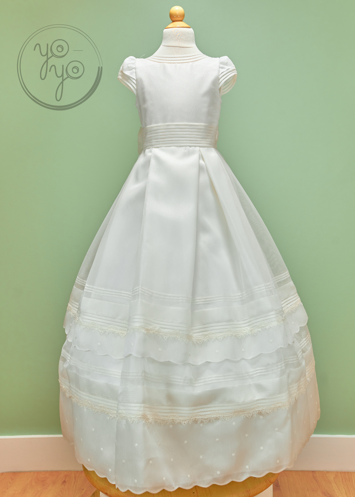 Catholic First Communion Dress - Communion Dresses for Girls in Miami 5 / Off-White / Rustic Gauze