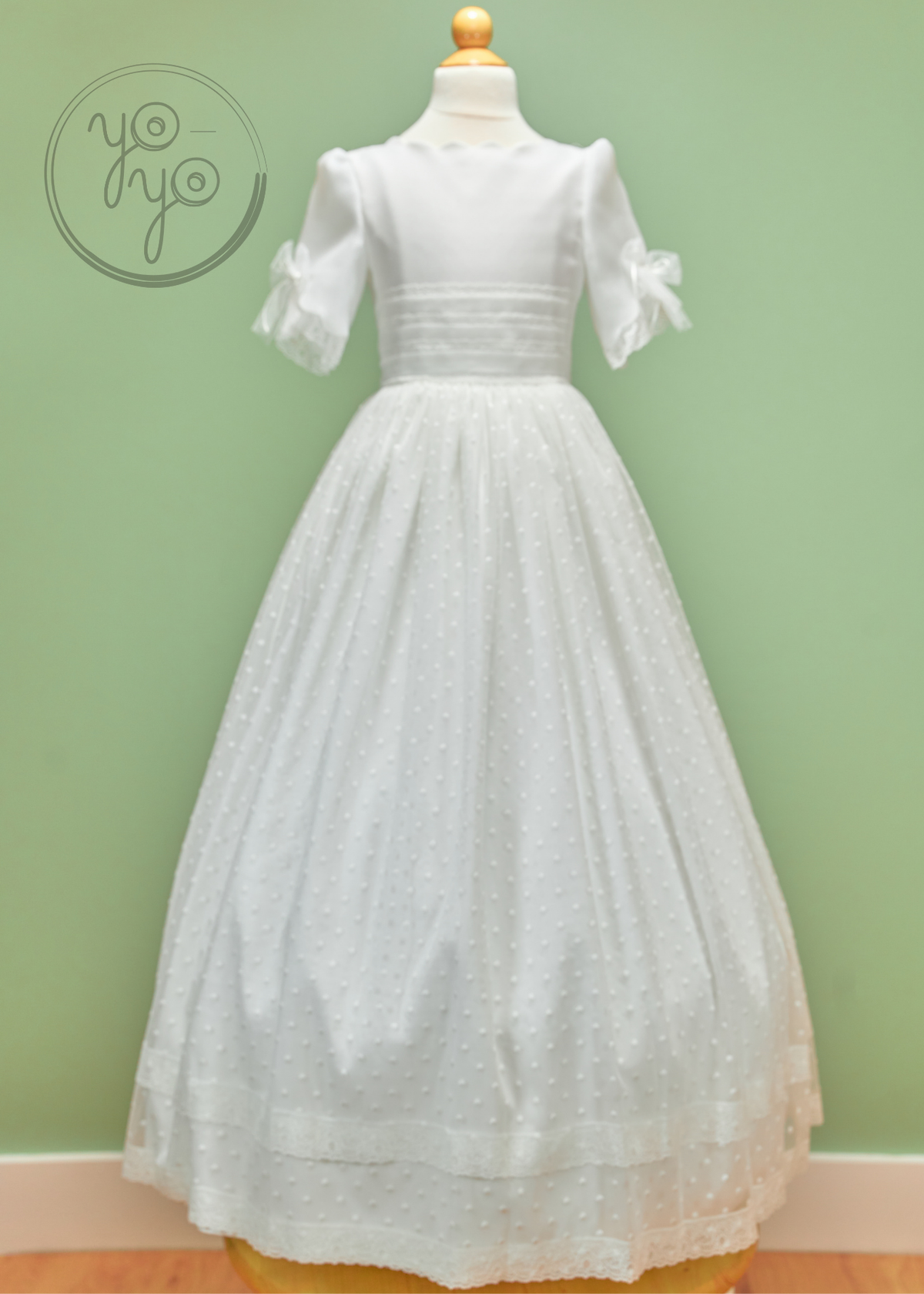 Cala First Communion Dress – Catholic Communion Dress for Girls 10 / Off-White