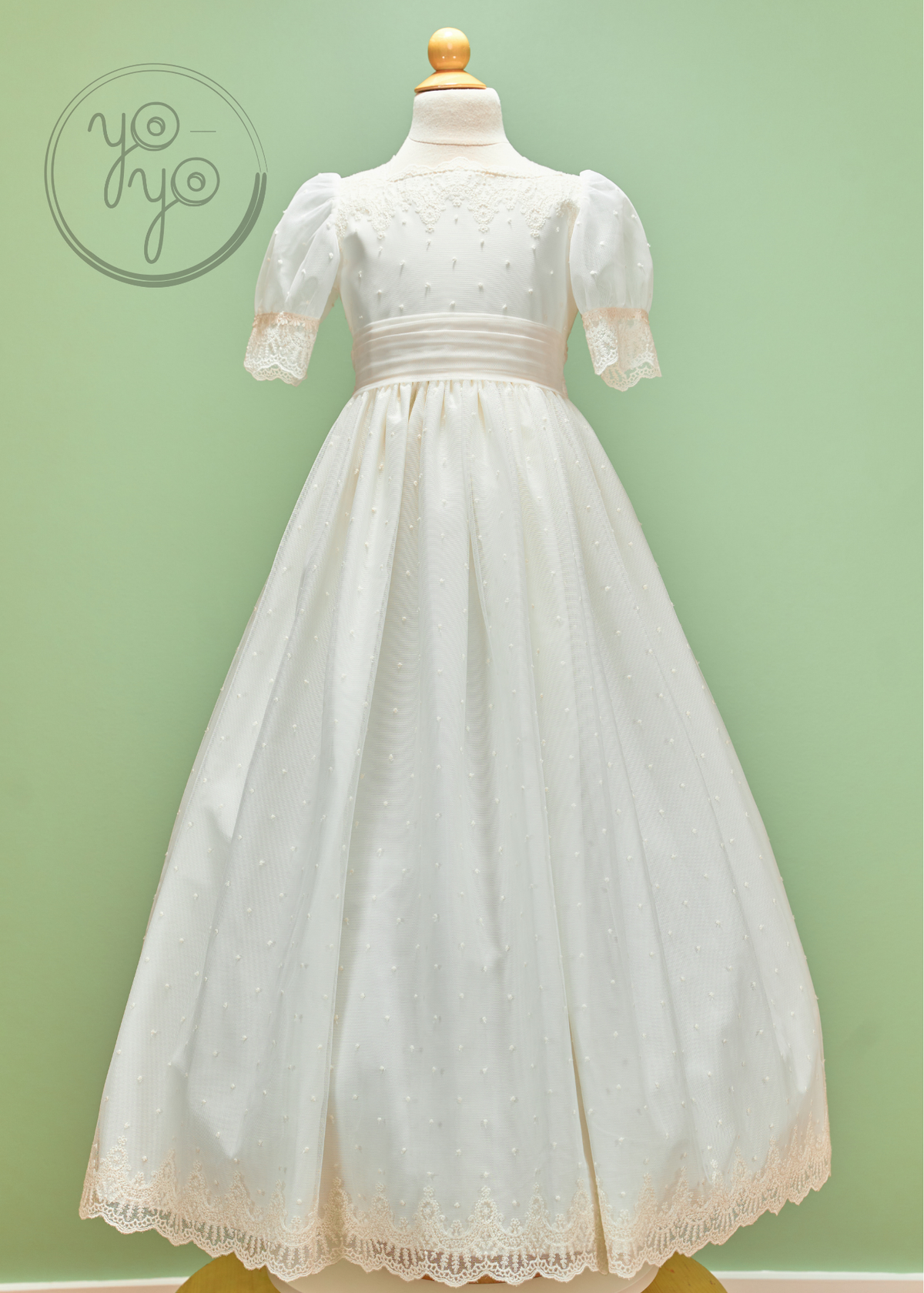 Sophie First Communion Dress – Boho French Tulle & Lace 8 / Off-White / French Tulle