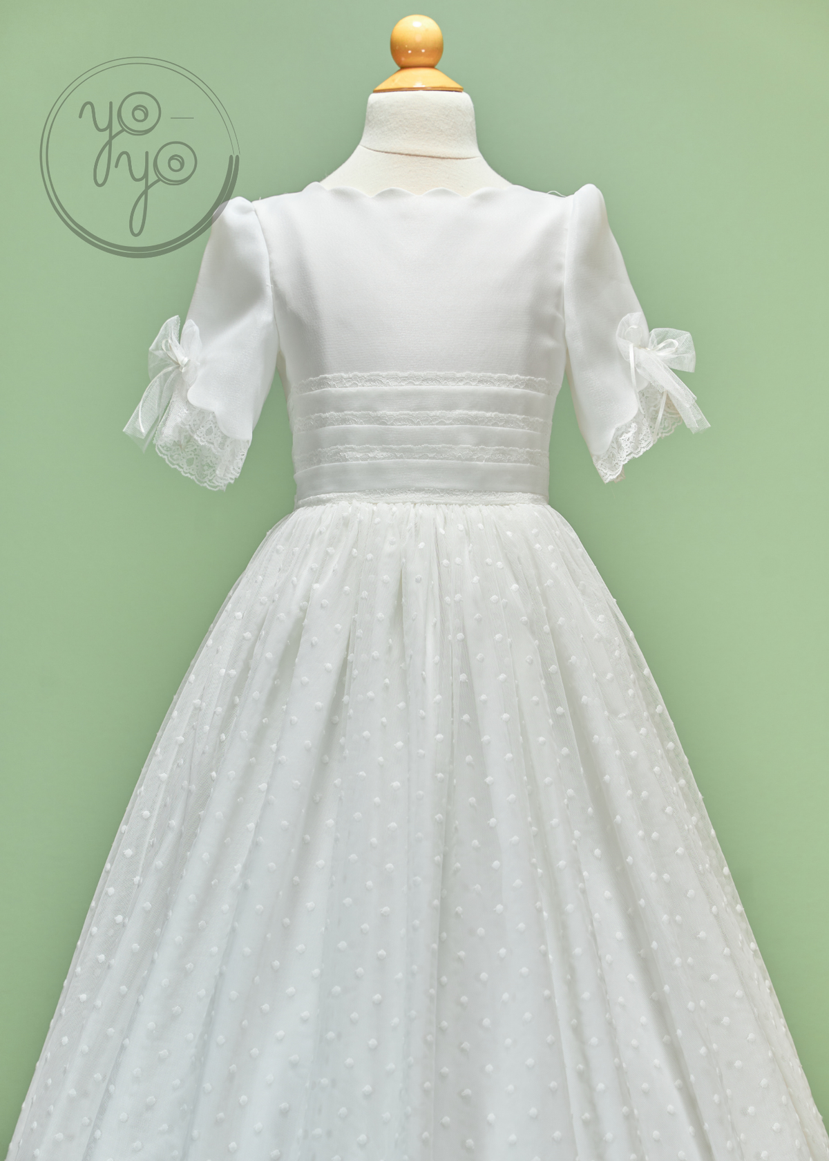 Cala First Communion Dress – Catholic Communion Dress for Girls 10 / Off-White