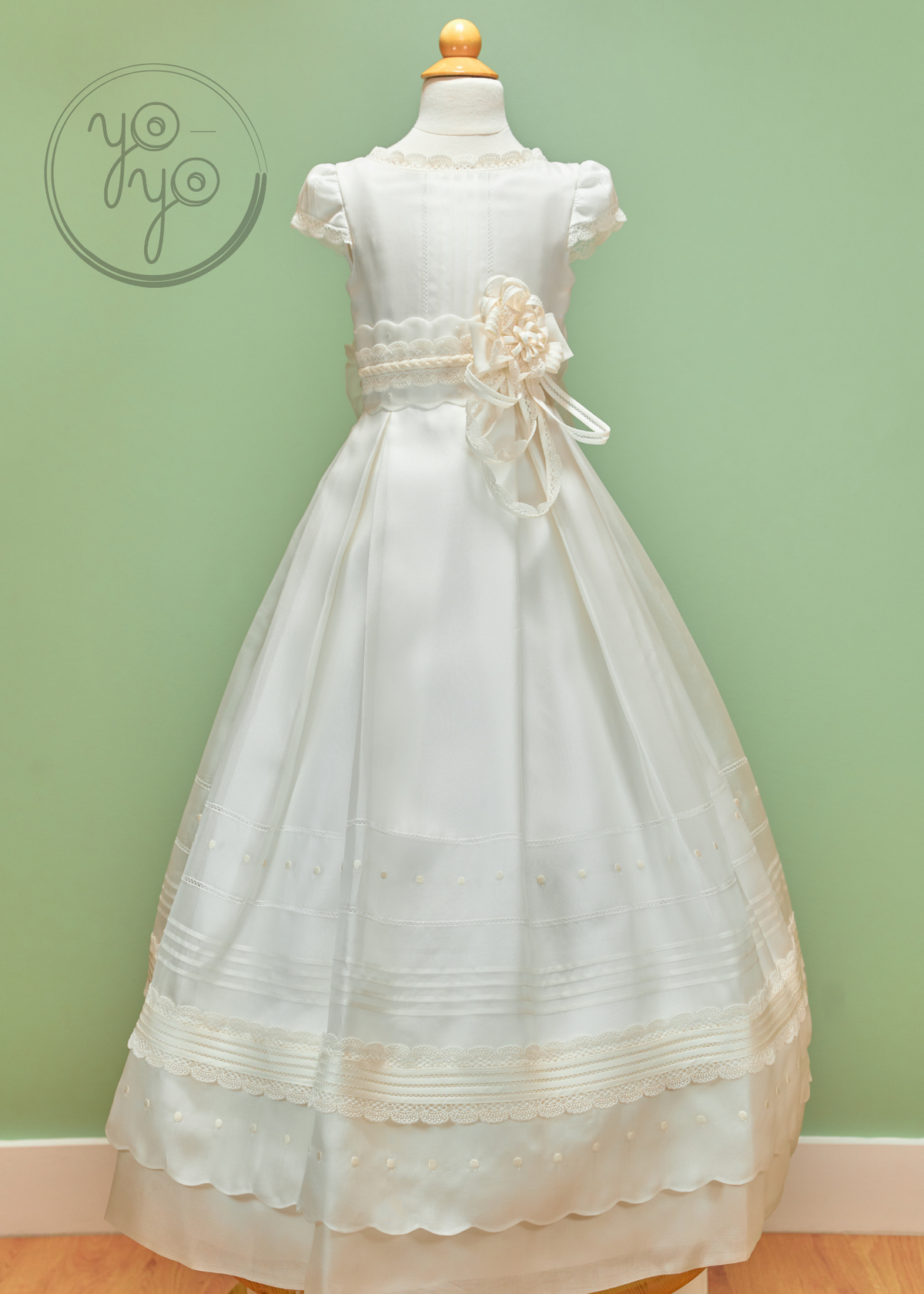 First Communion Dress - Communion Dress - Made in Spain 16 / Off-White / Silk Organdi First Communion Dress - Communion Dress - Made in Spain 16 / Off-White / Silk Organdi