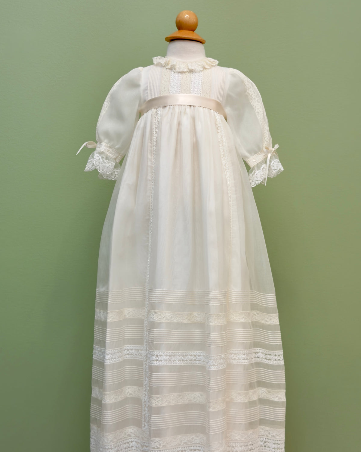 Silk Christening Gown - Family Heirloom Silk Christening Gown - Family Heirloom