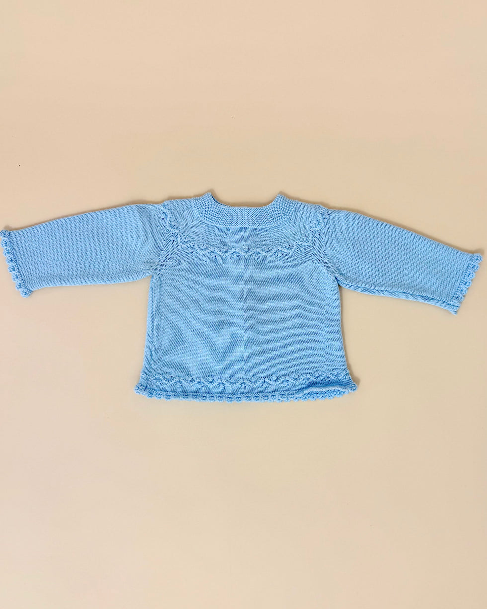 Baby Blue Knit Newborn Outfit